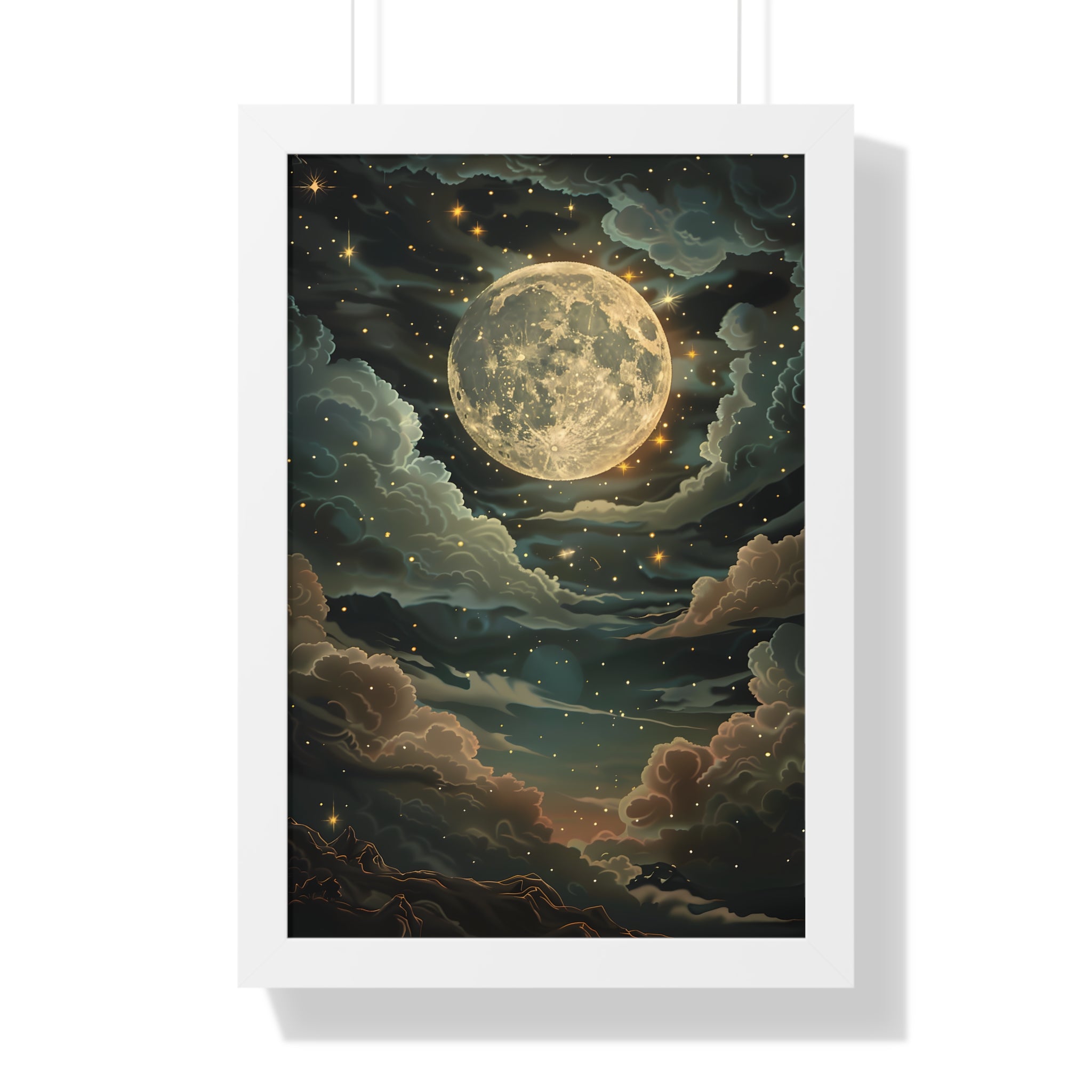 Framed Paper Print - Enchanting Lunar Glow