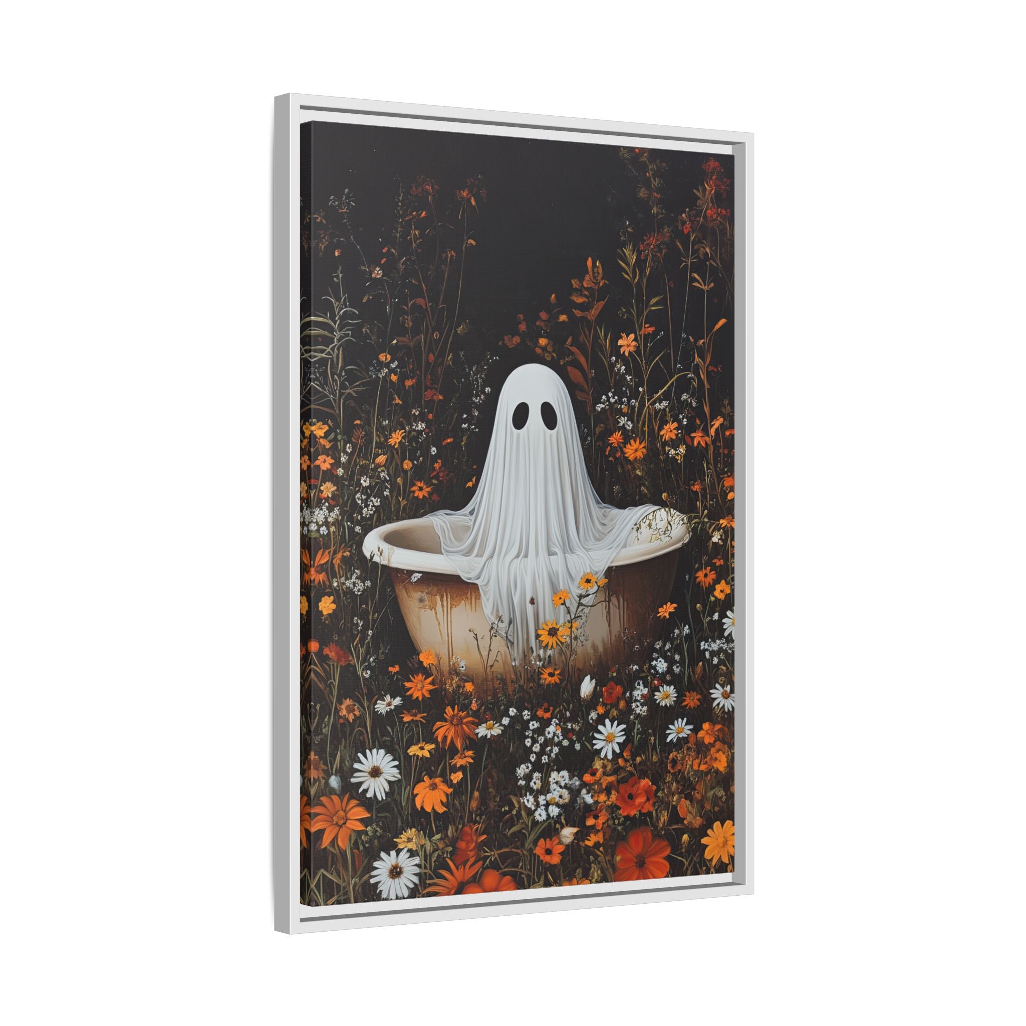 Framed Canvas - Wildflower Bathtub Ghost