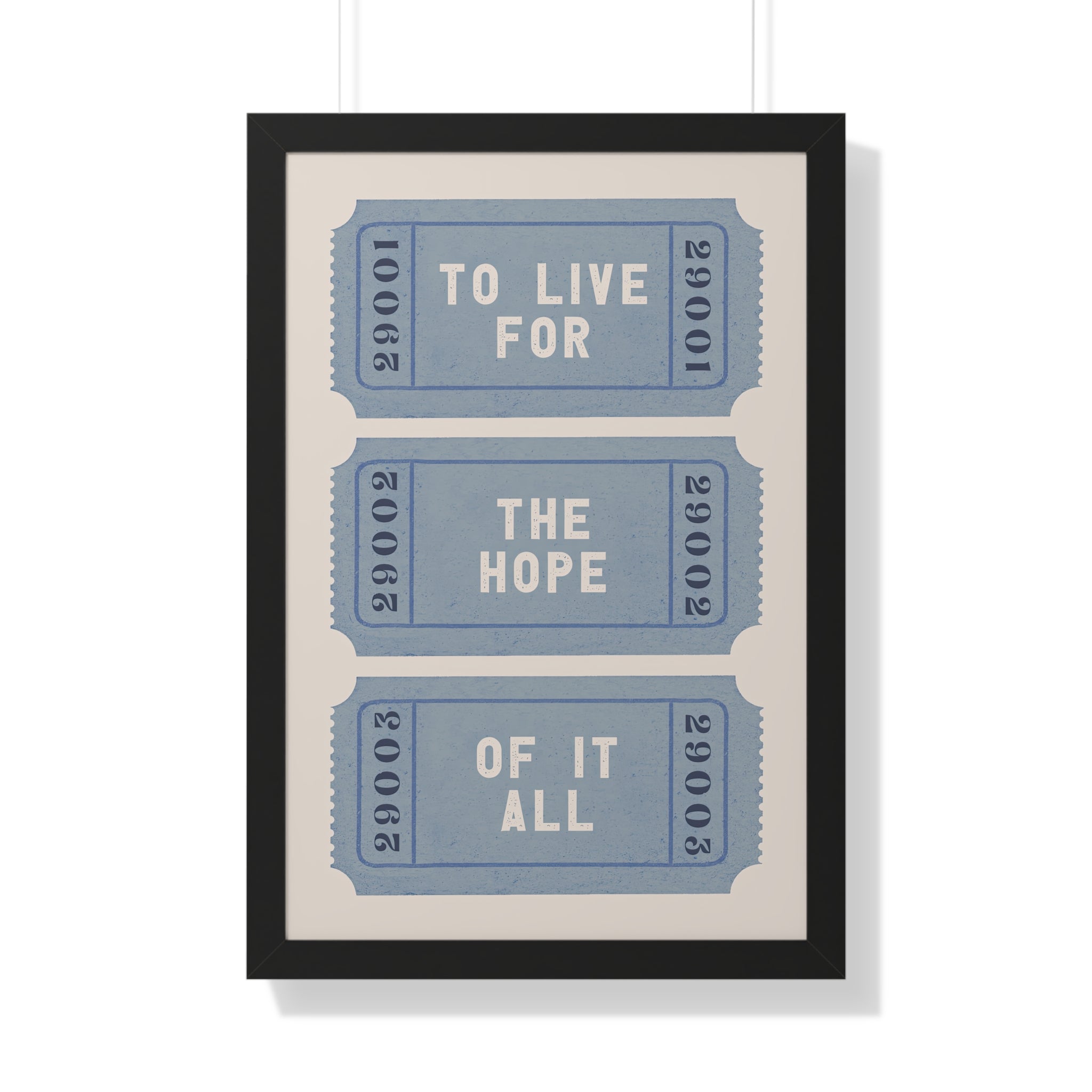 Framed Paper Print - The Hope Ticket Trilogy