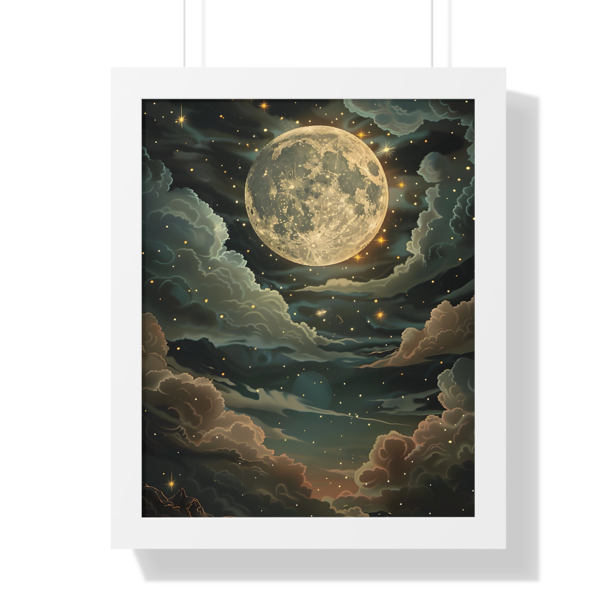 Framed Paper Print - Enchanting Lunar Glow