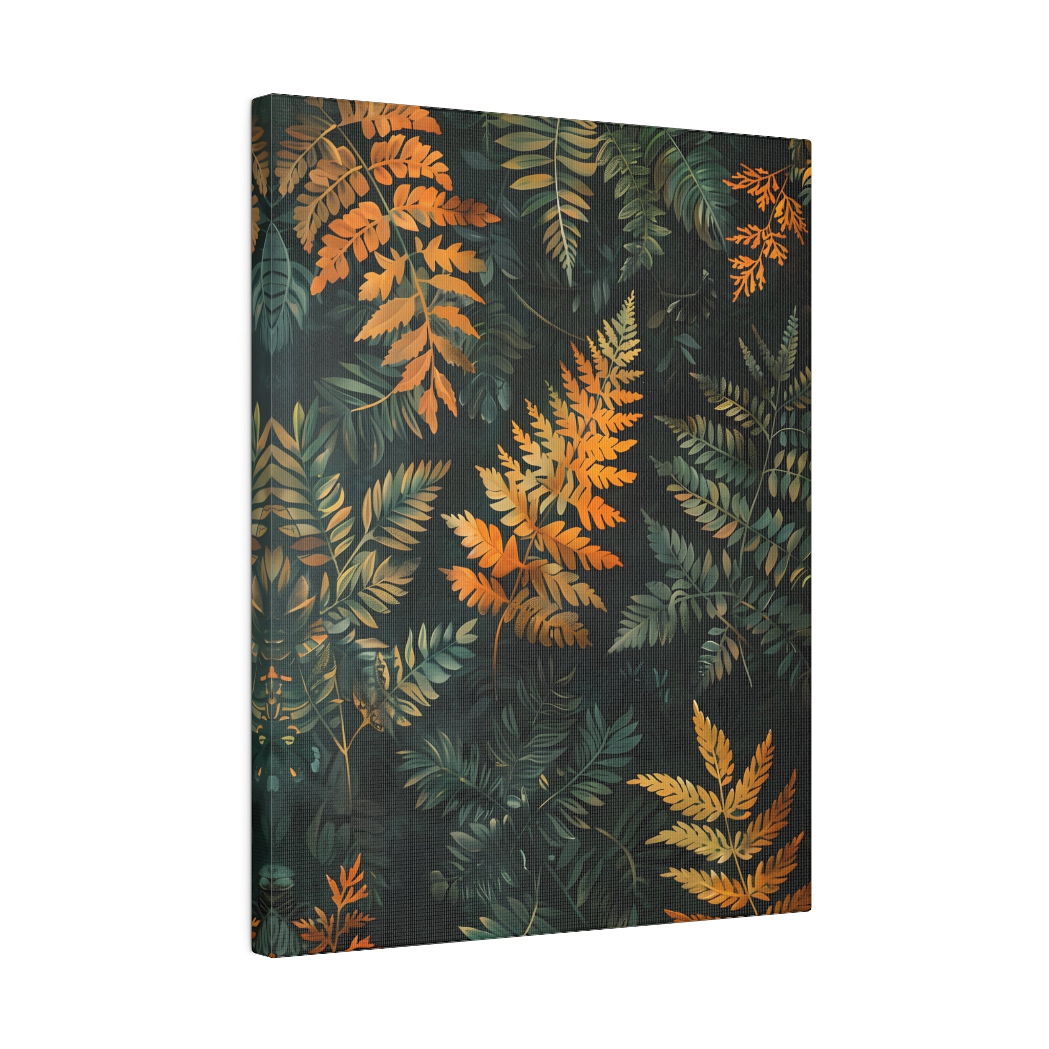 .75" Matte Canvas - Golden Fern Elegance
