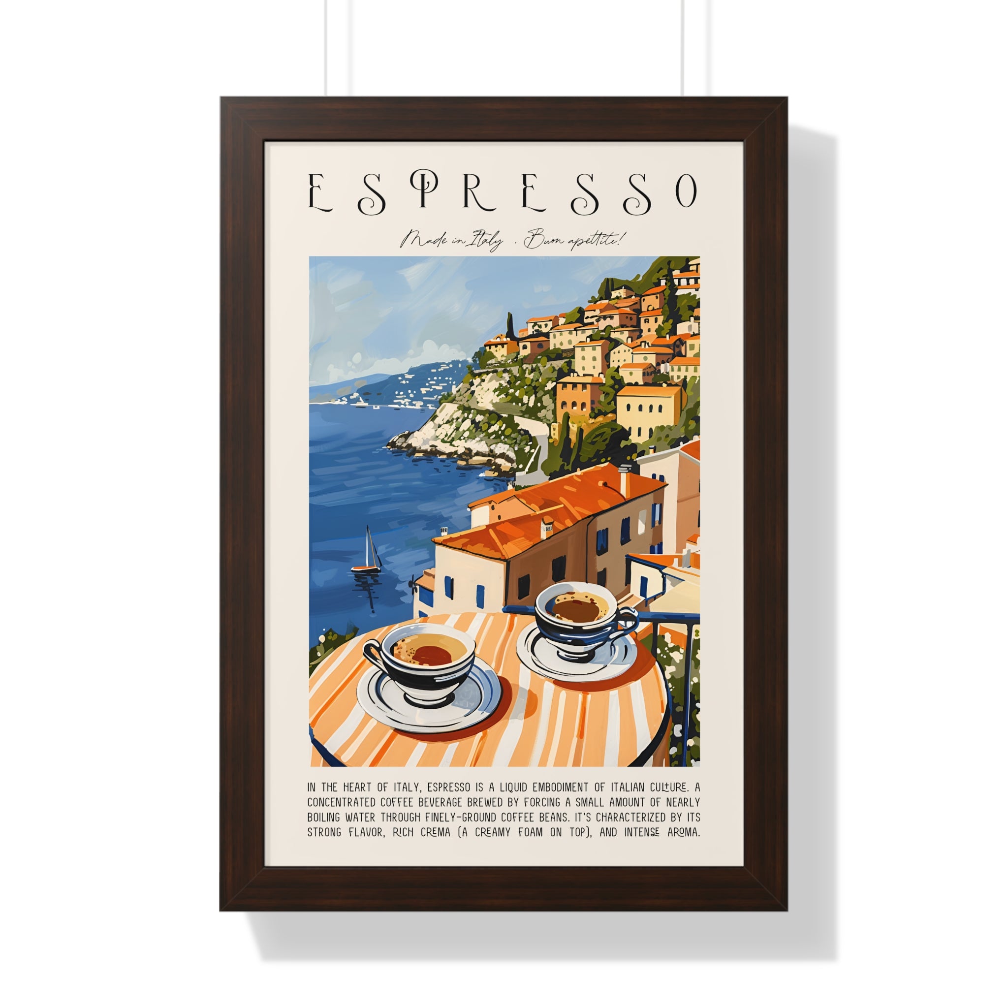 Framed Paper Print - Espresso Views of Italy