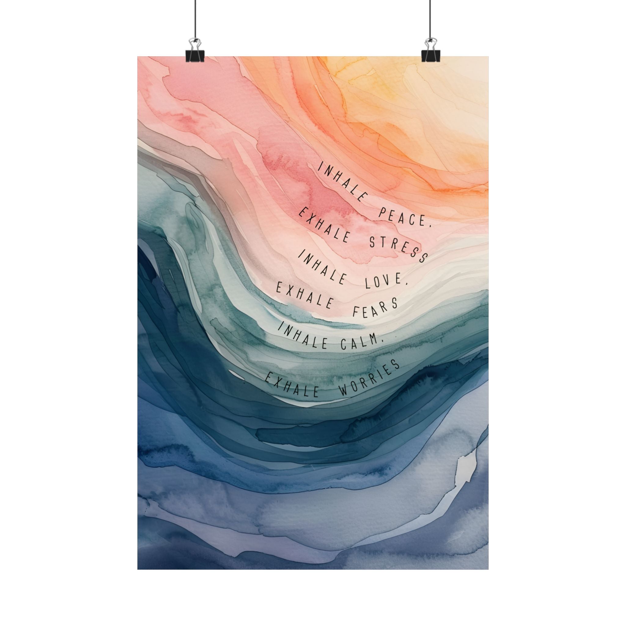 Inhale Exhale Watercolor Calm