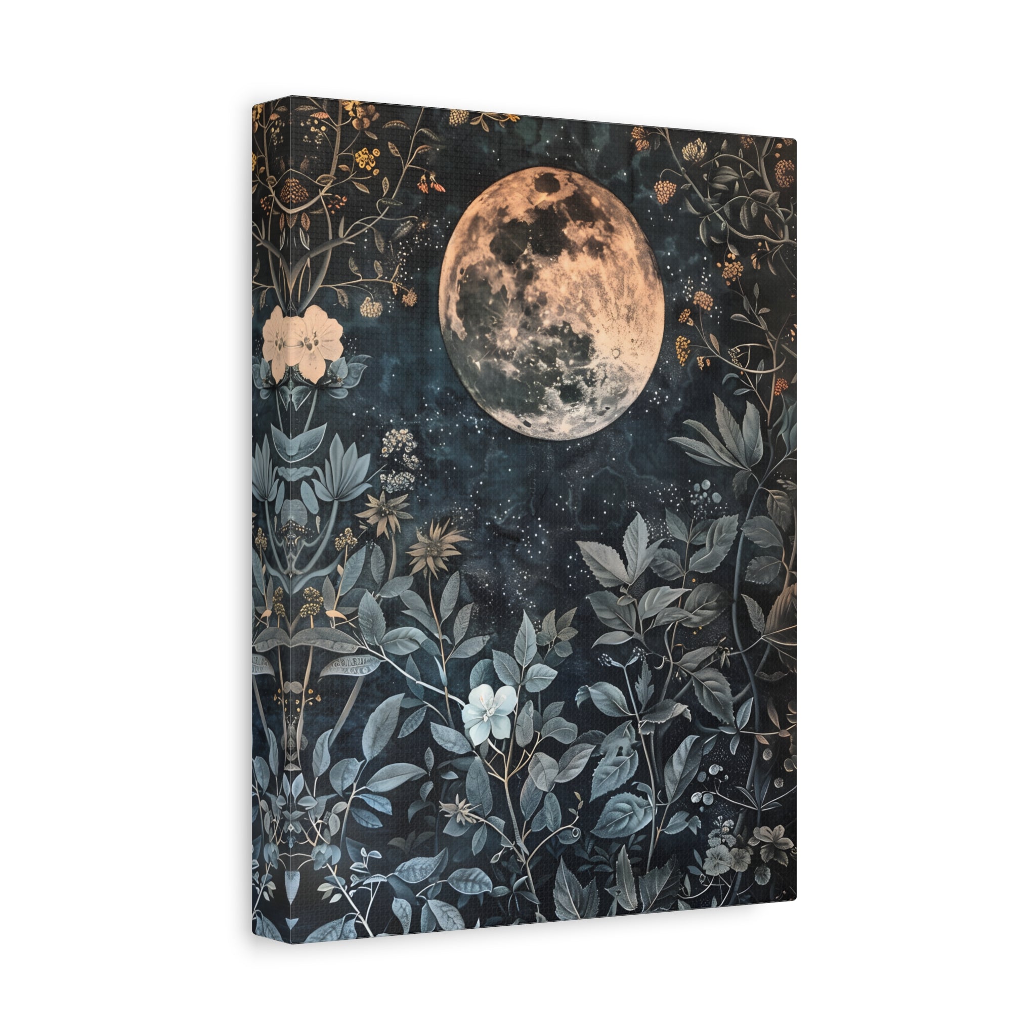 1.25" Matte Canvas - Midnight Moonlit Garden