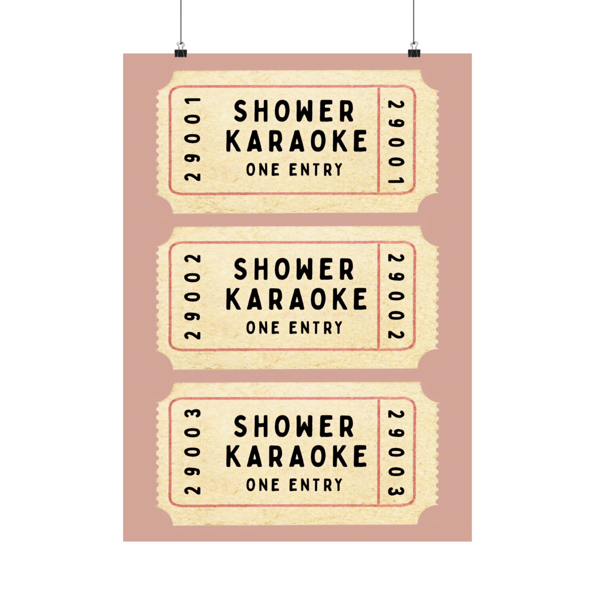 Shower Karaoke Admit Ticket
