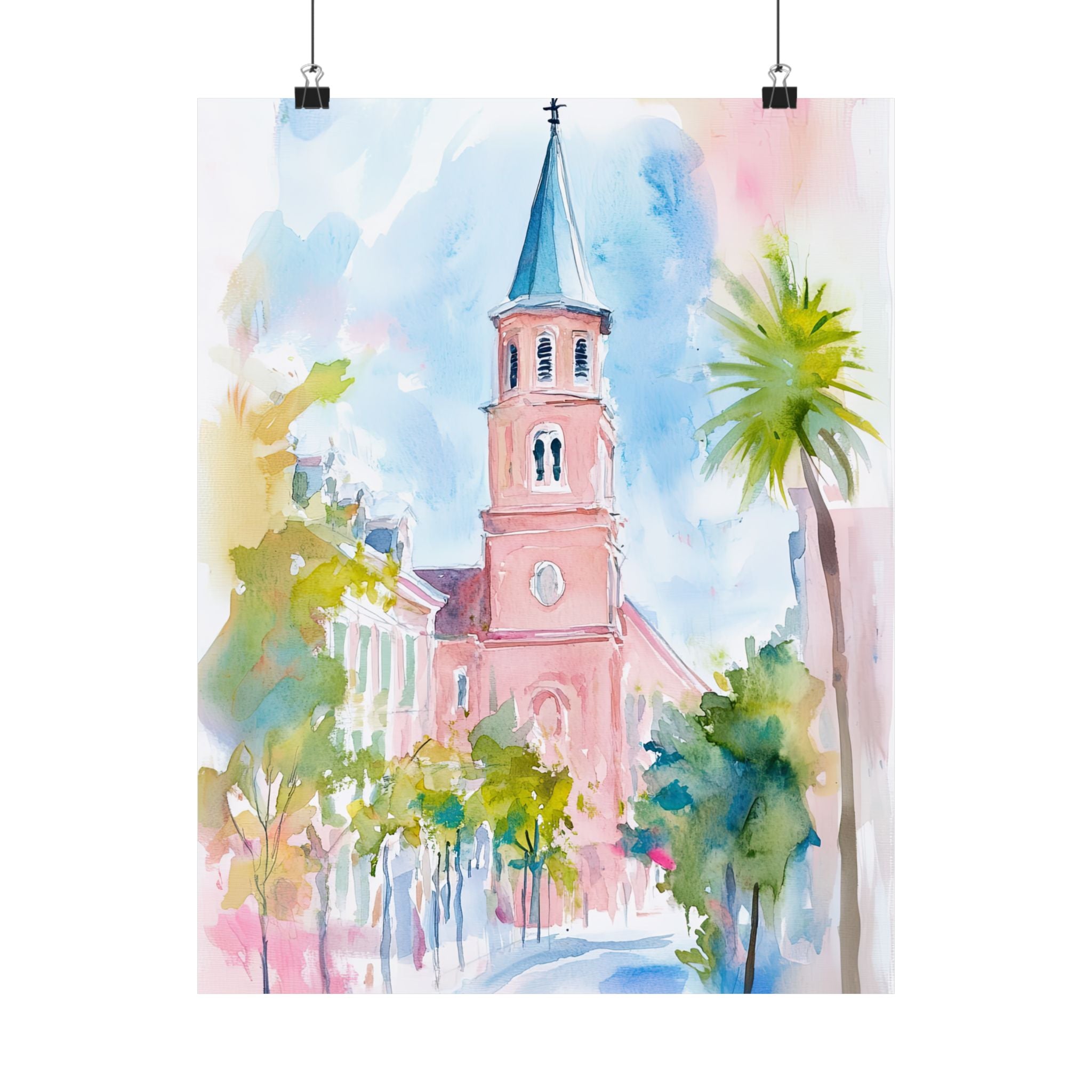 Charleston Steeple in Pastel Haze