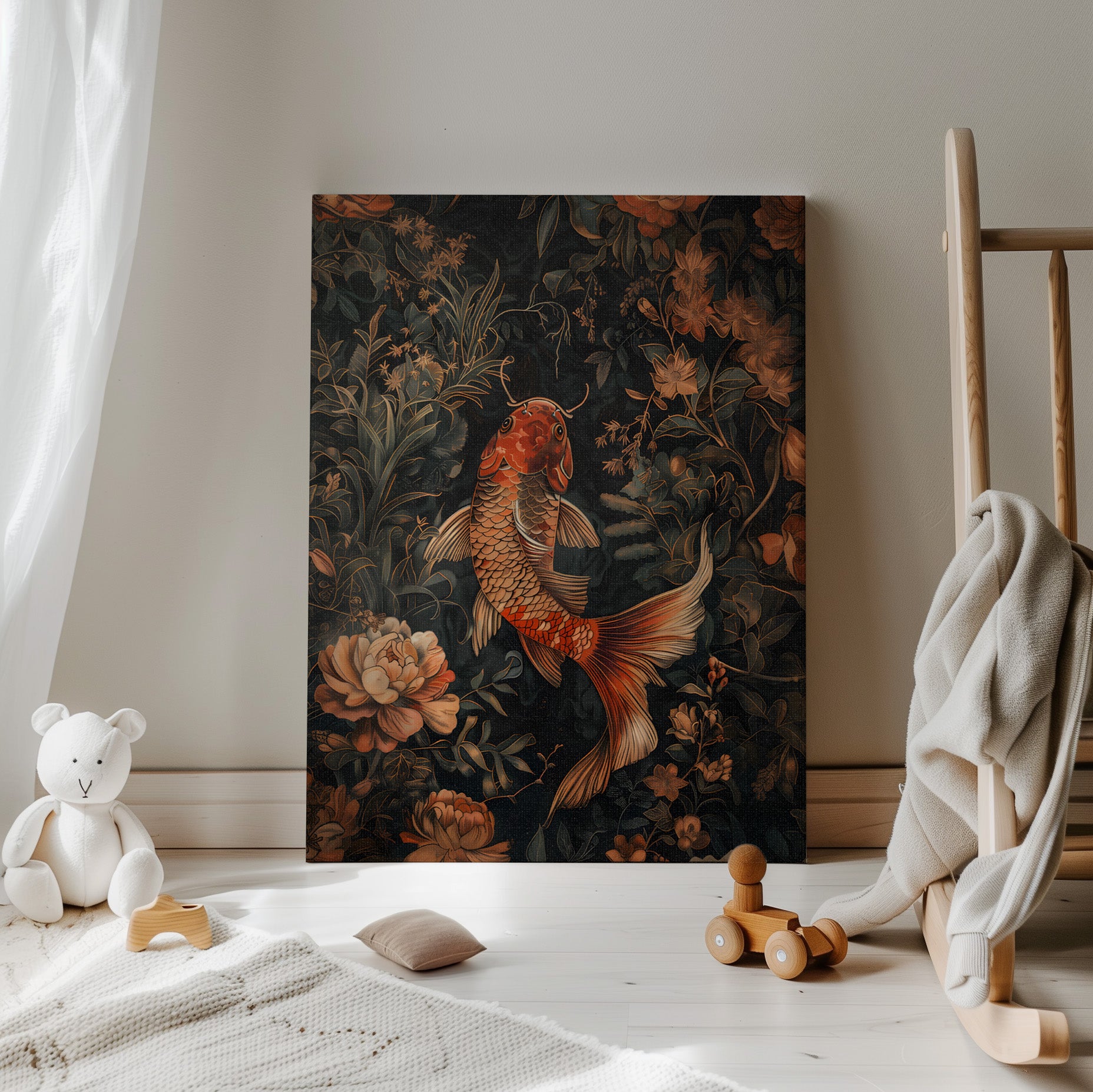 .75" Matte Canvas - Enchanted Koi Garden