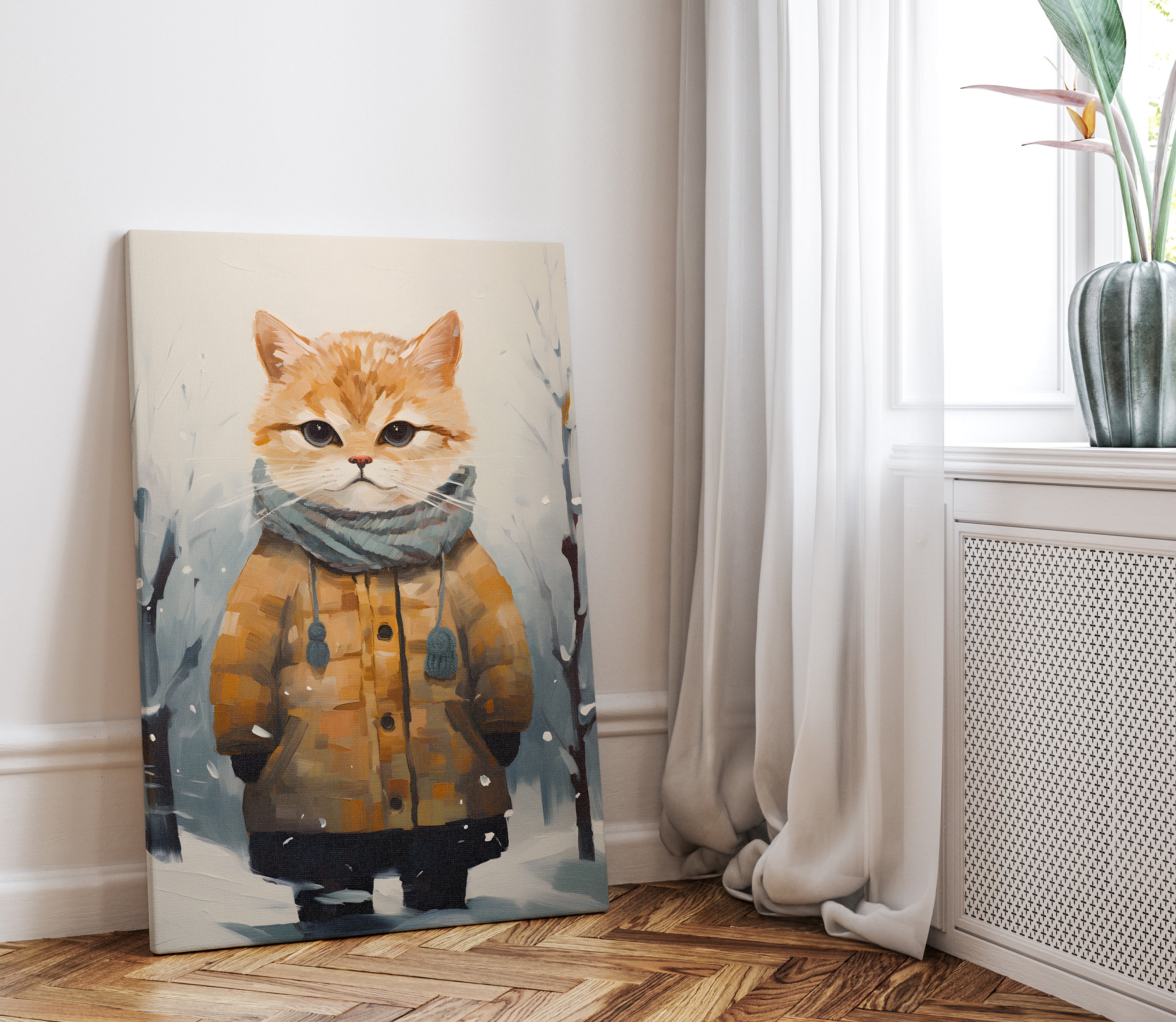 .75" Matte Canvas - Cozy Kitty&