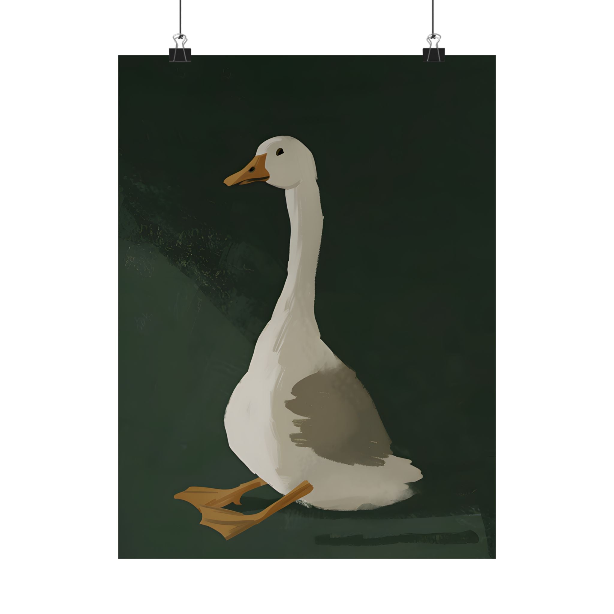 Sitting Goose in Spotlight