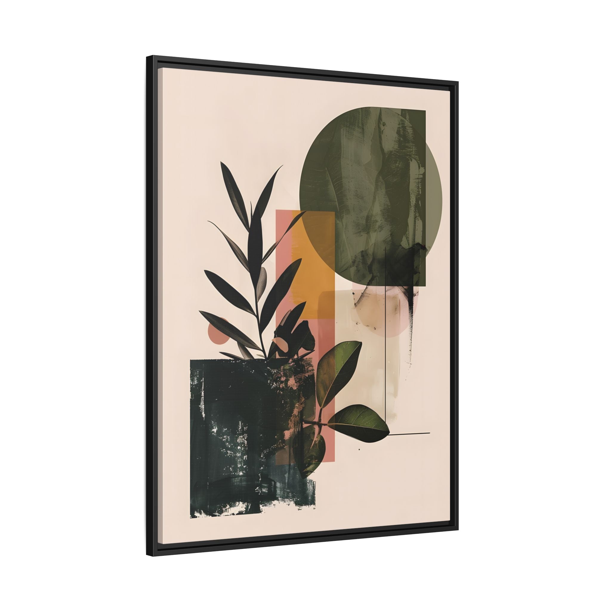 Framed Canvas - Sage Geometry Botanicals