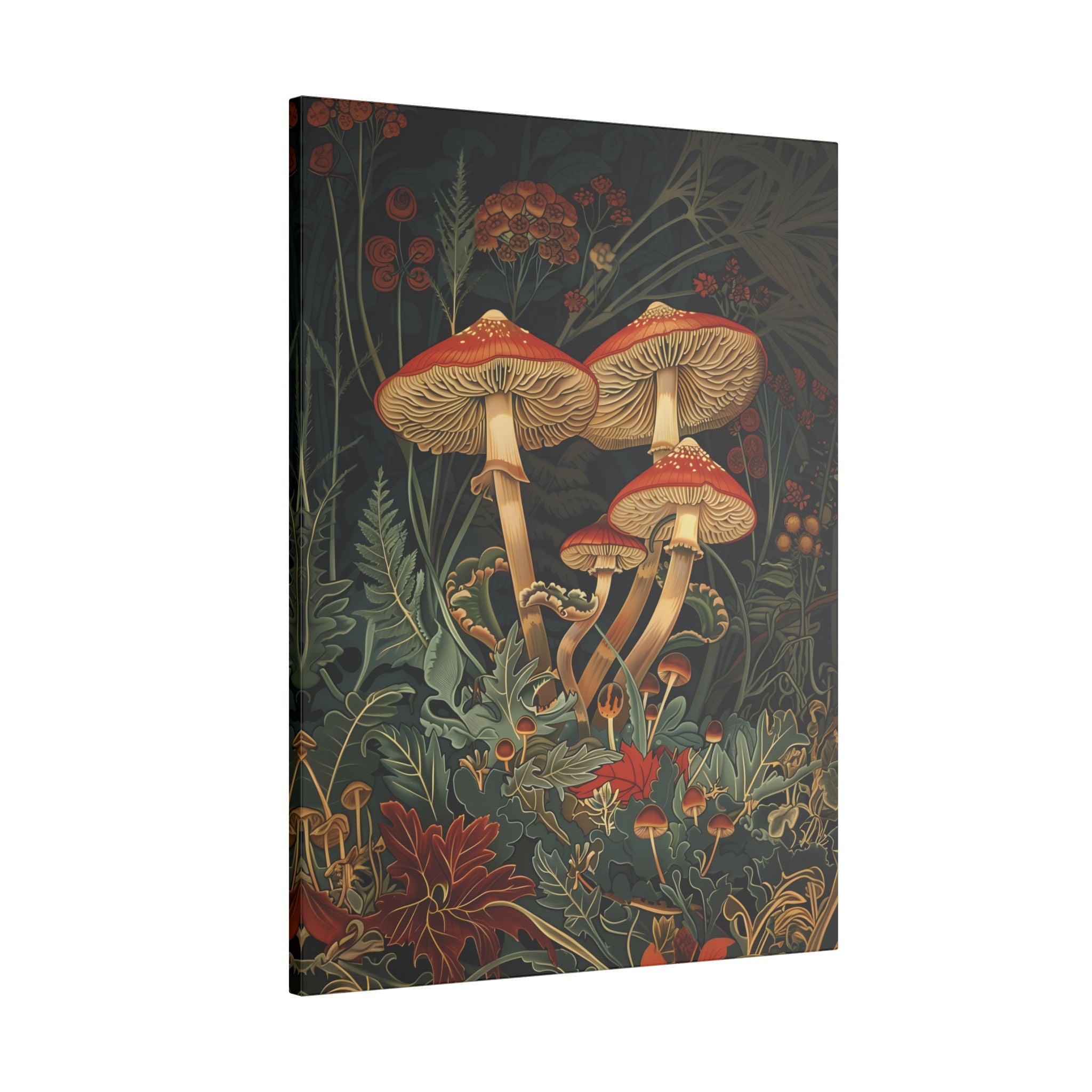 .75" Matte Canvas - Elegant Mushroom Reverie