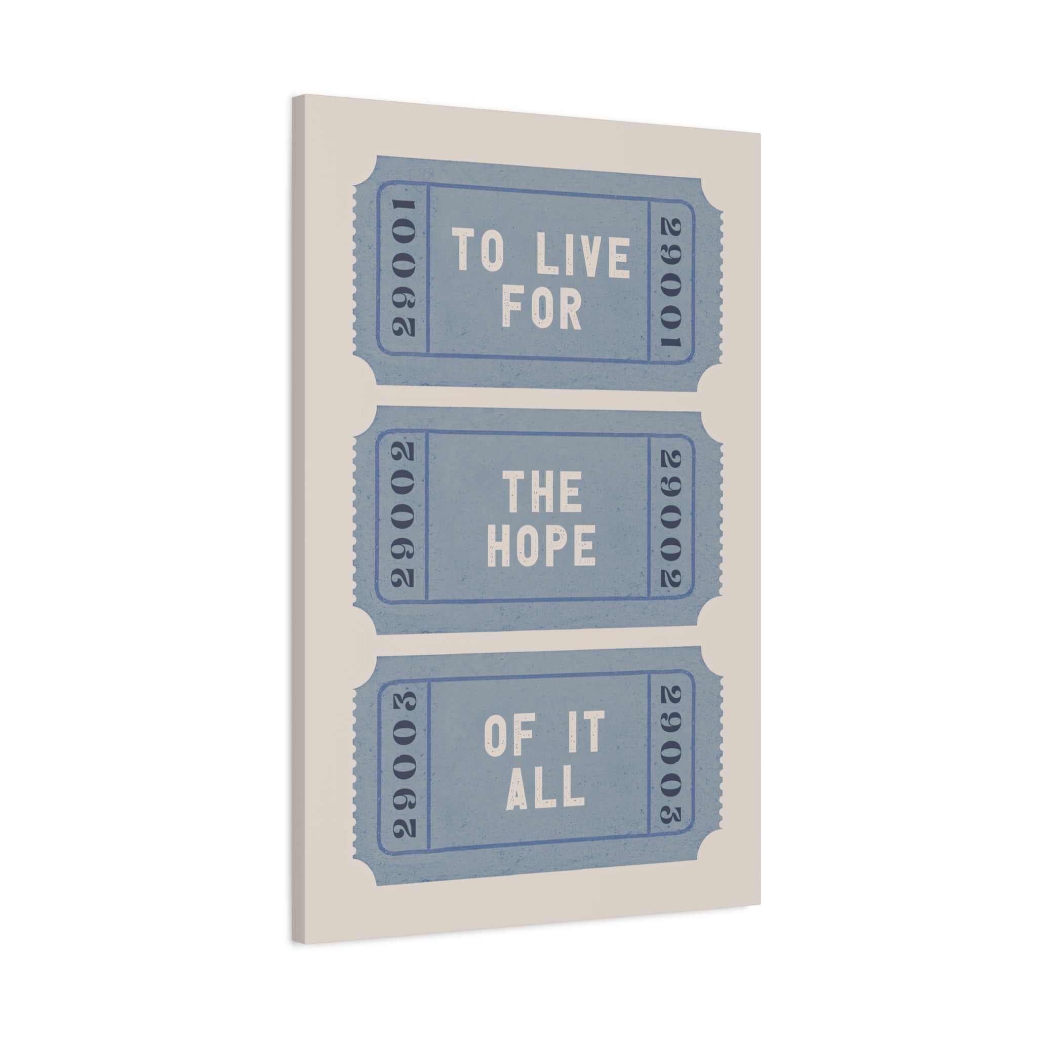 1.25" Matte Canvas - The Hope Ticket Trilogy