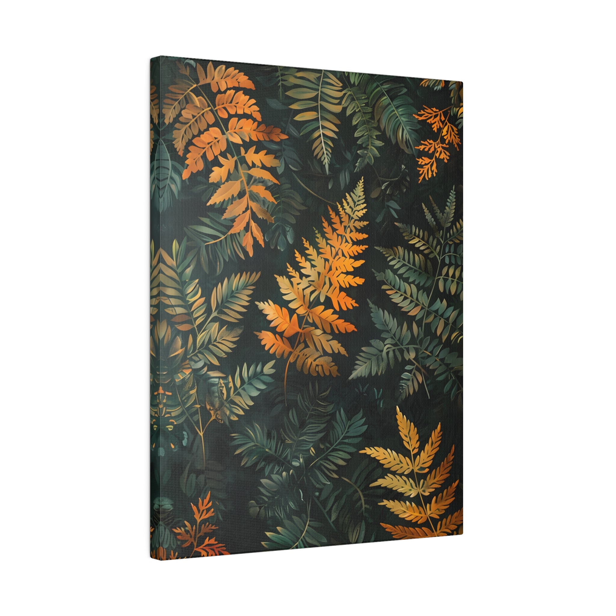 .75" Matte Canvas - Golden Fern Elegance