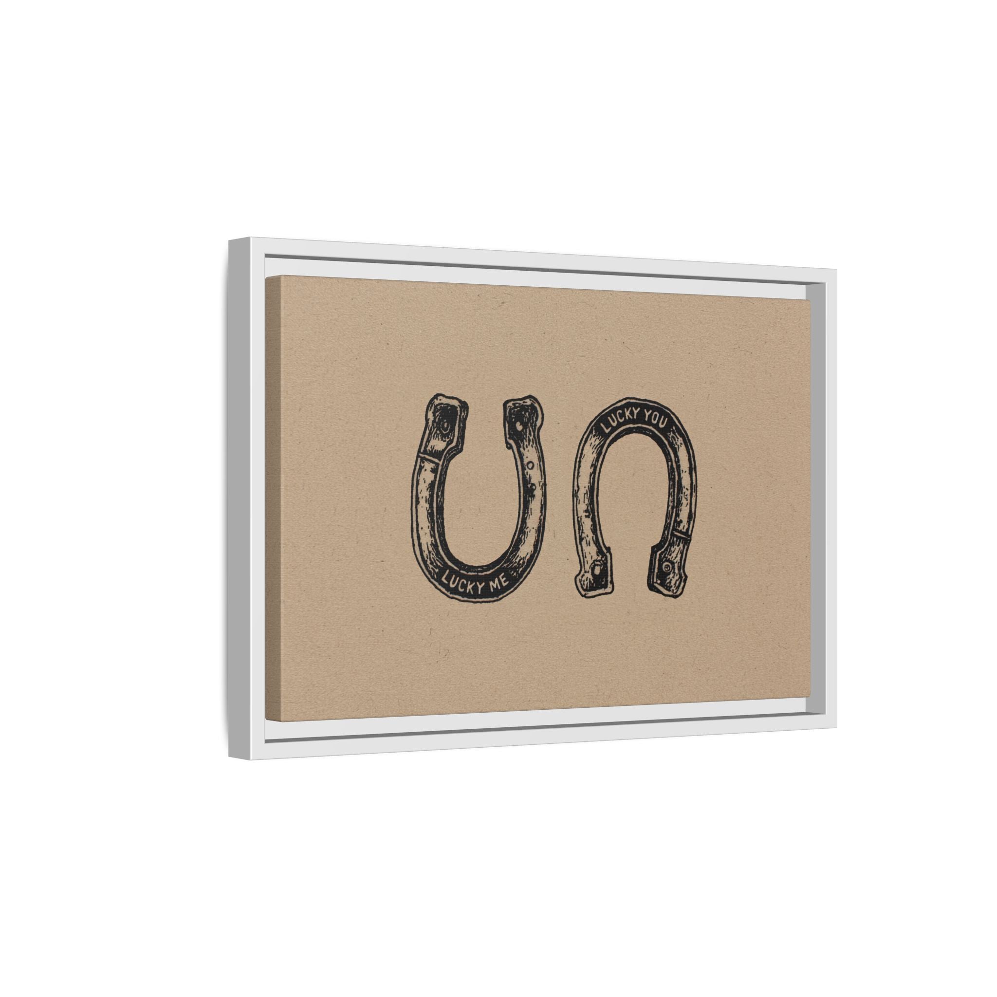 Framed Canvas - Lucky Me Lucky You Horseshoes