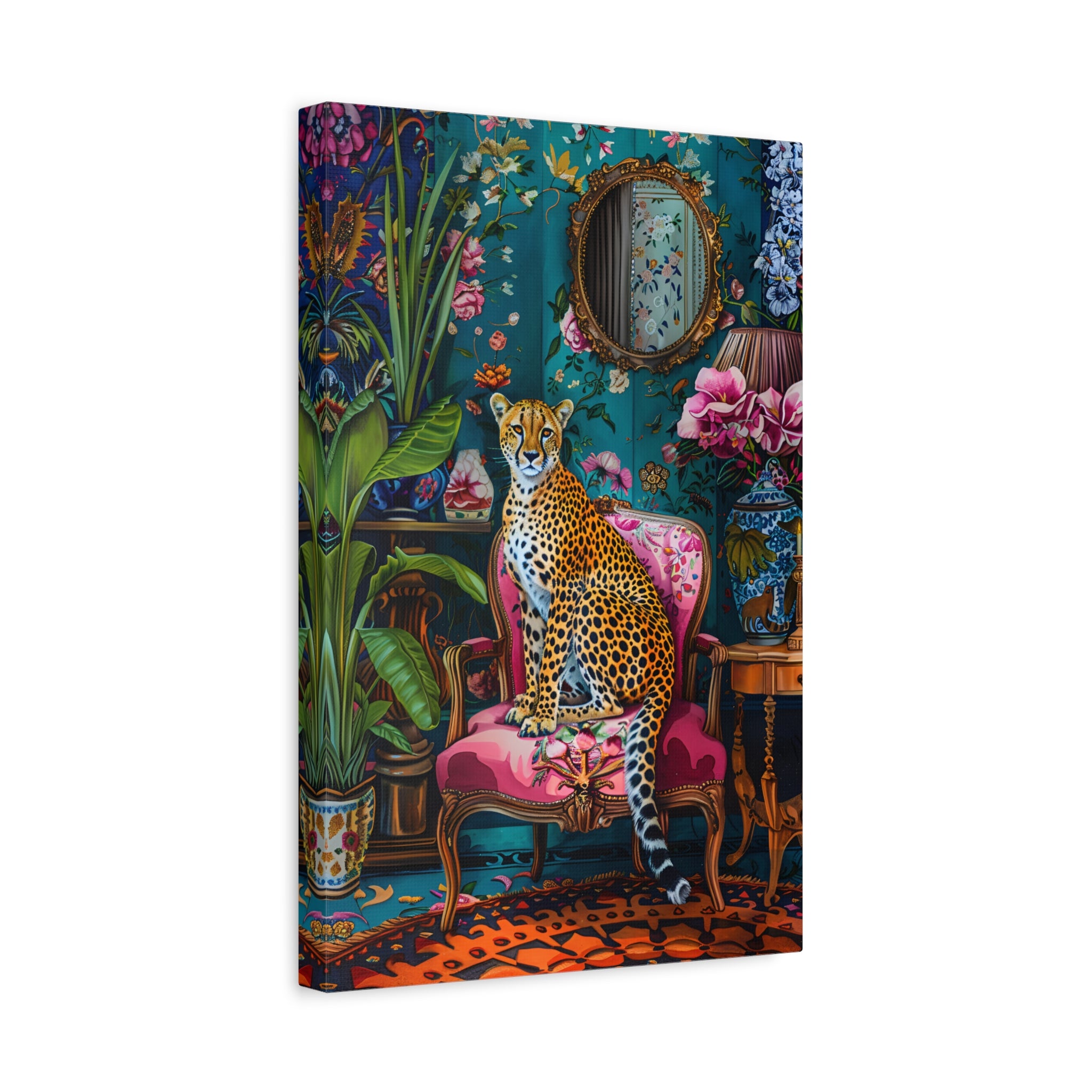 1.25" Matte Canvas - Regal Cheetah Reverie