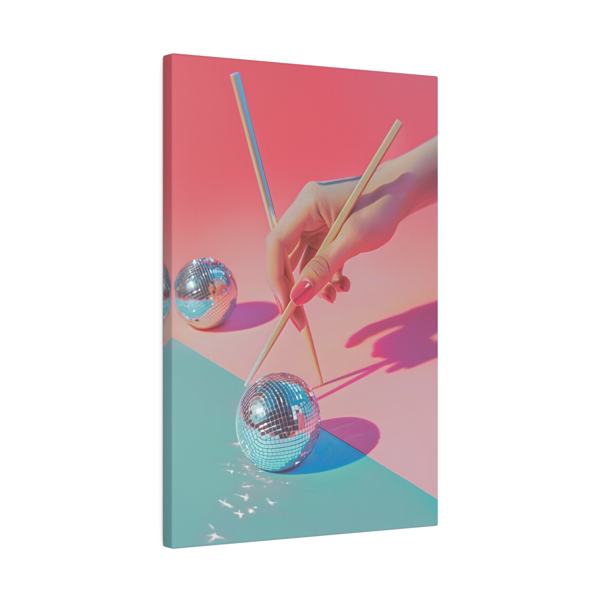.75" Matte Canvas - Disco Chopsticks Delight