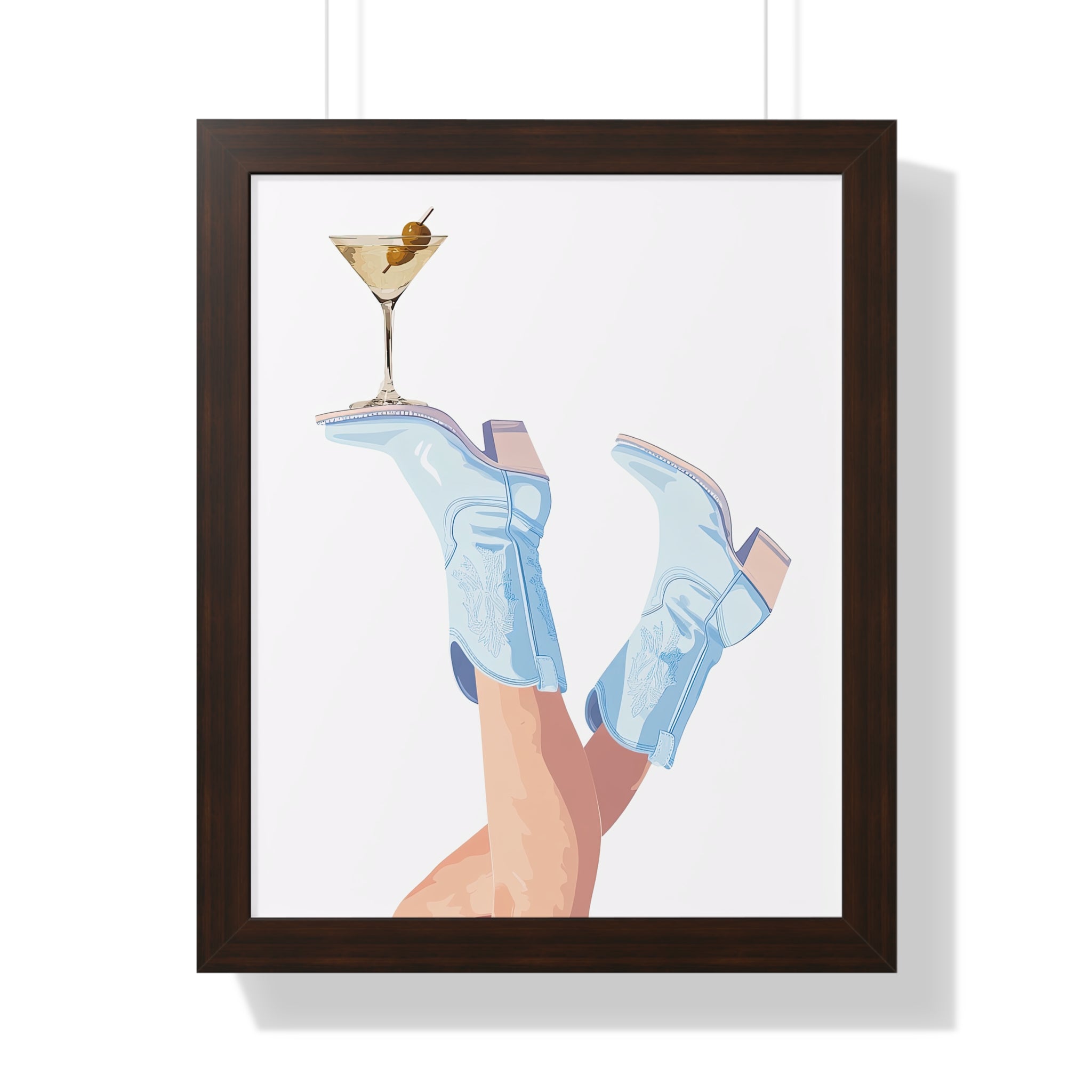 Framed Paper Print - Boots Up, Cheers Babe