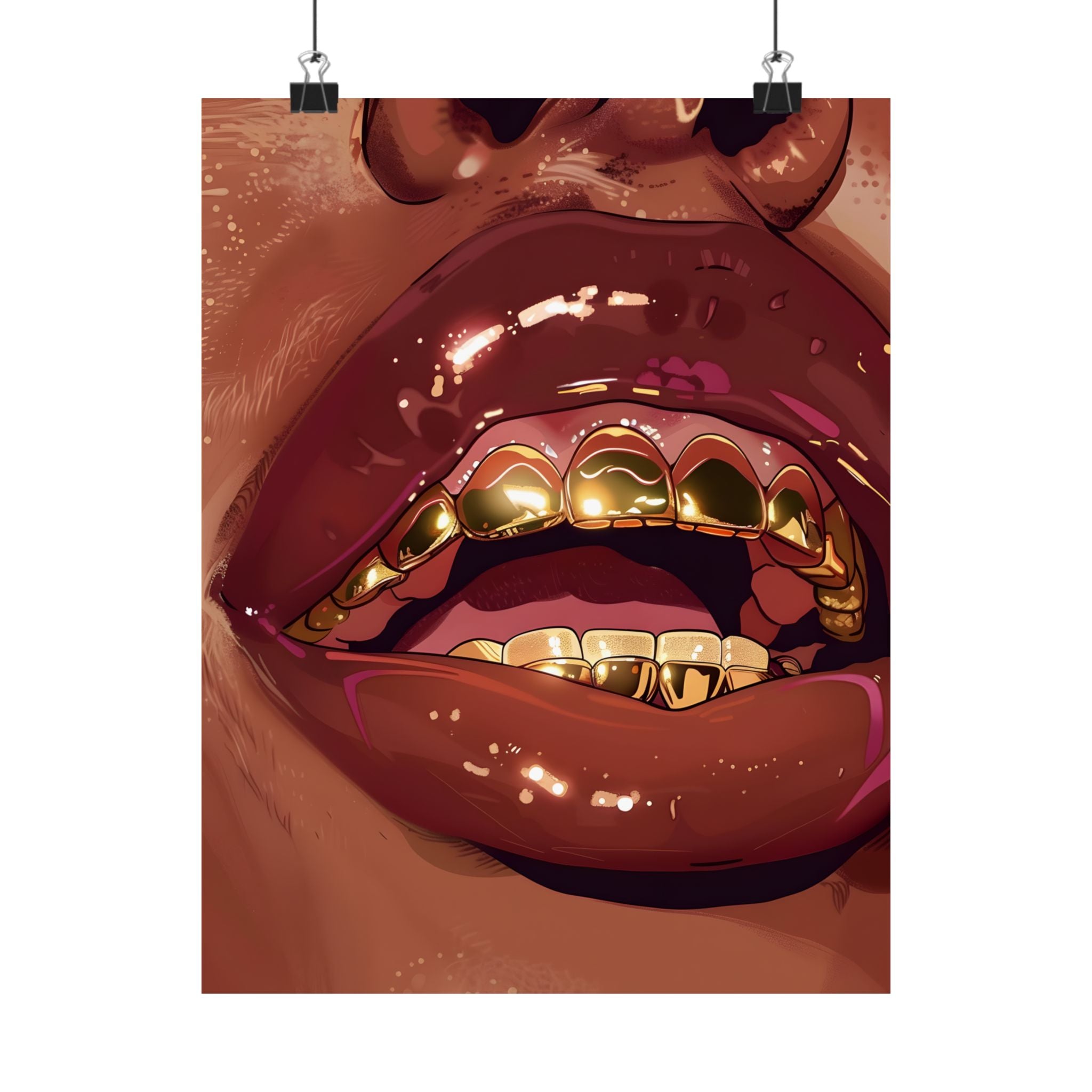 Gold Grills Glam Closeup