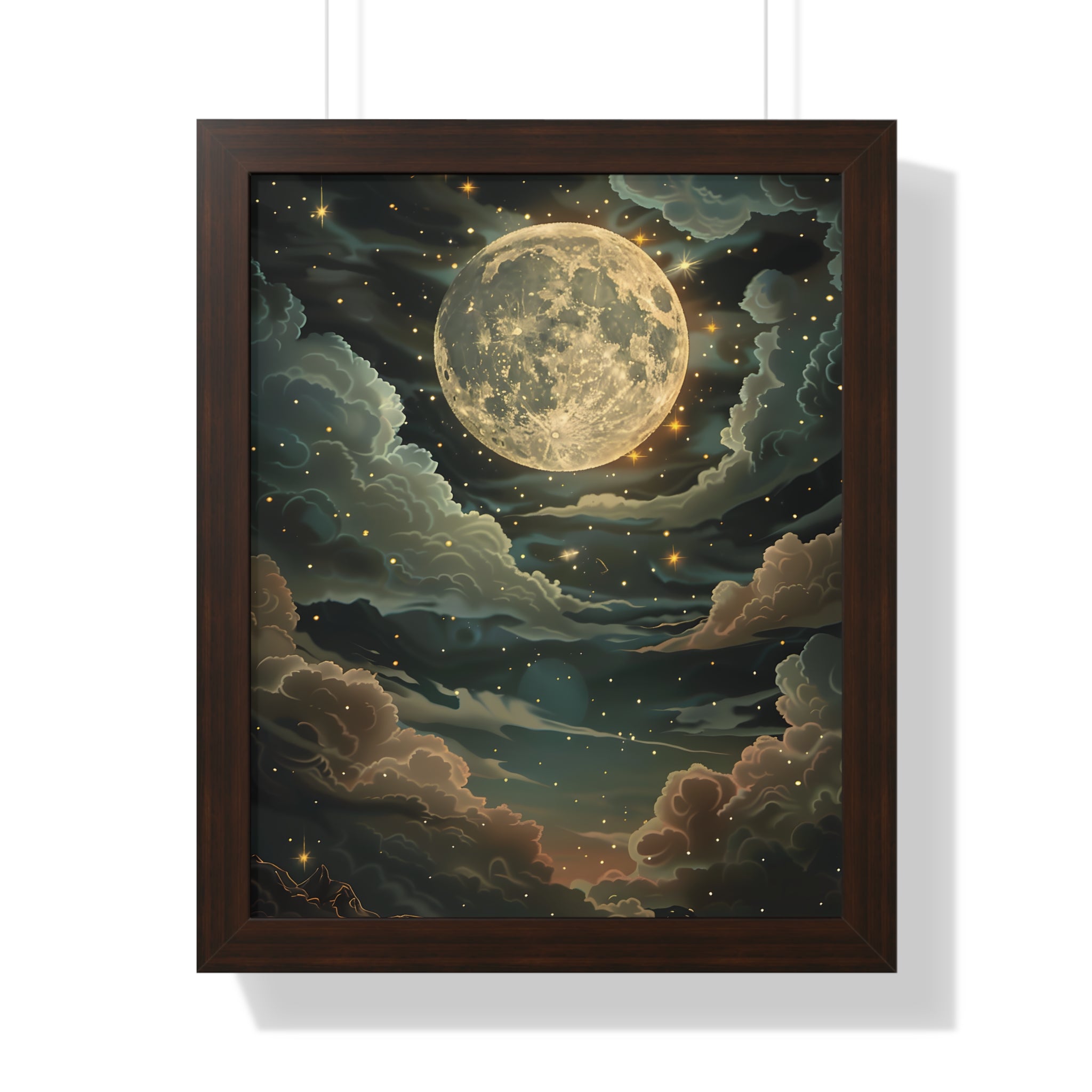Framed Paper Print - Enchanting Lunar Glow