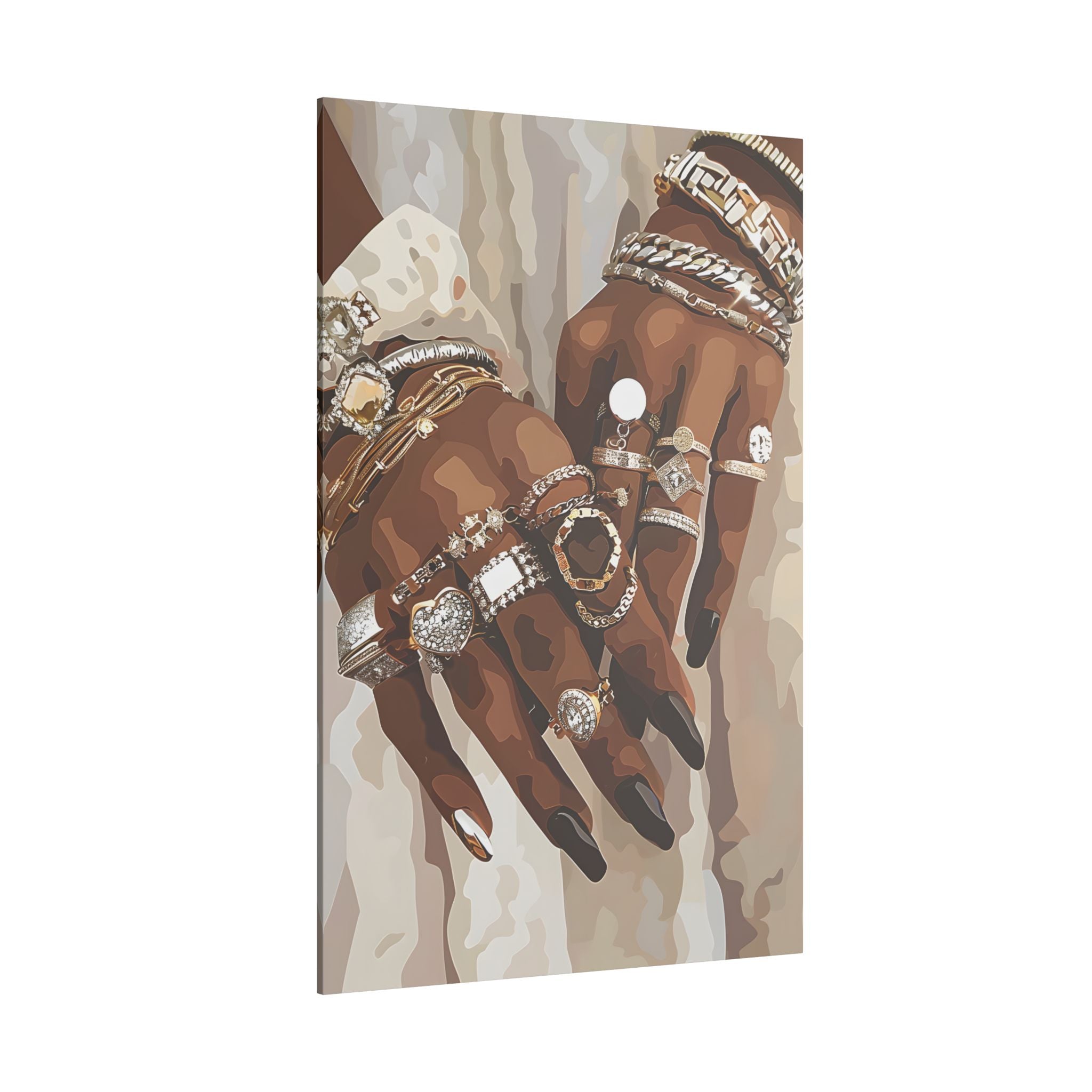 .75" Matte Canvas - Layered Luxe Jewelry Hands