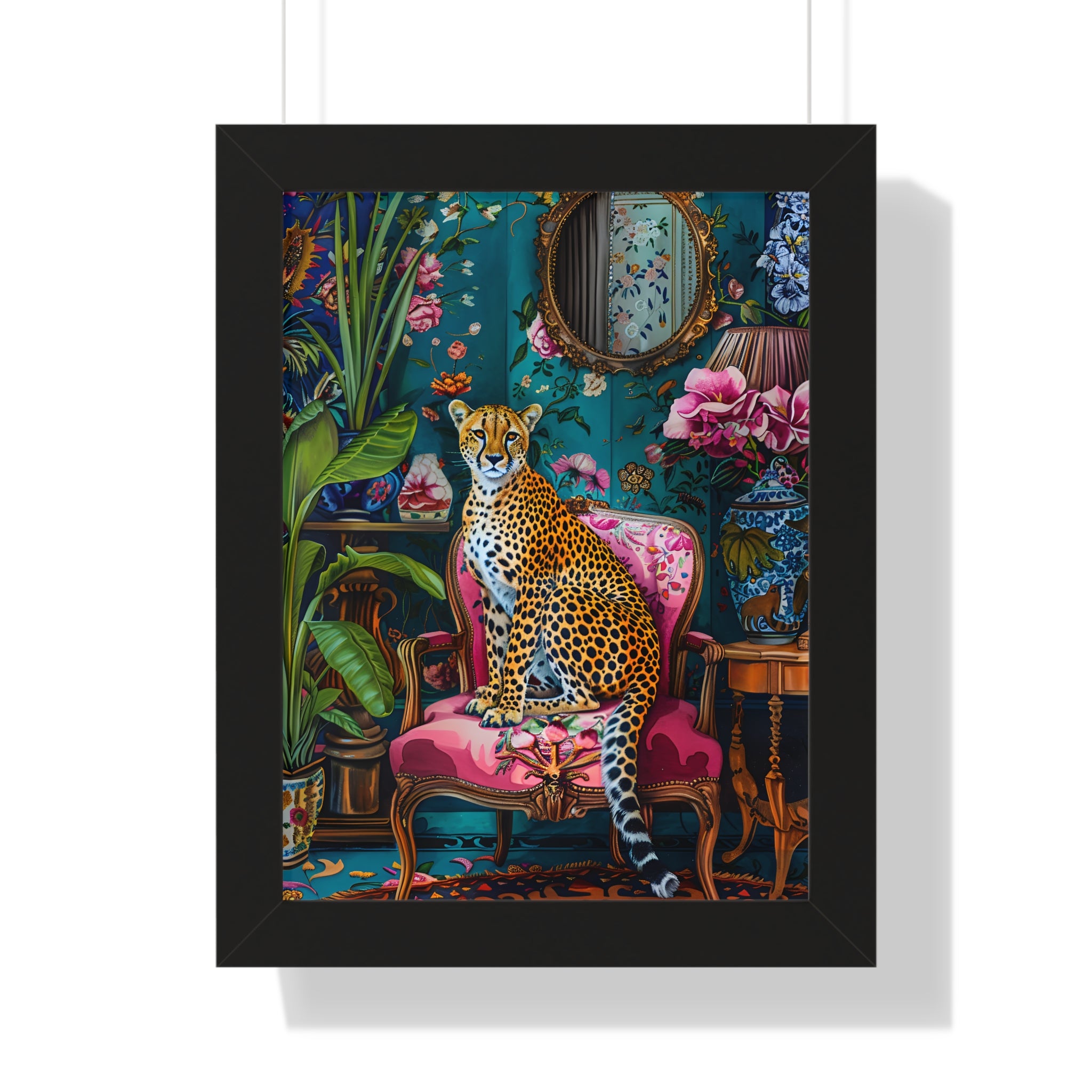 Framed Paper Print - Regal Cheetah Reverie