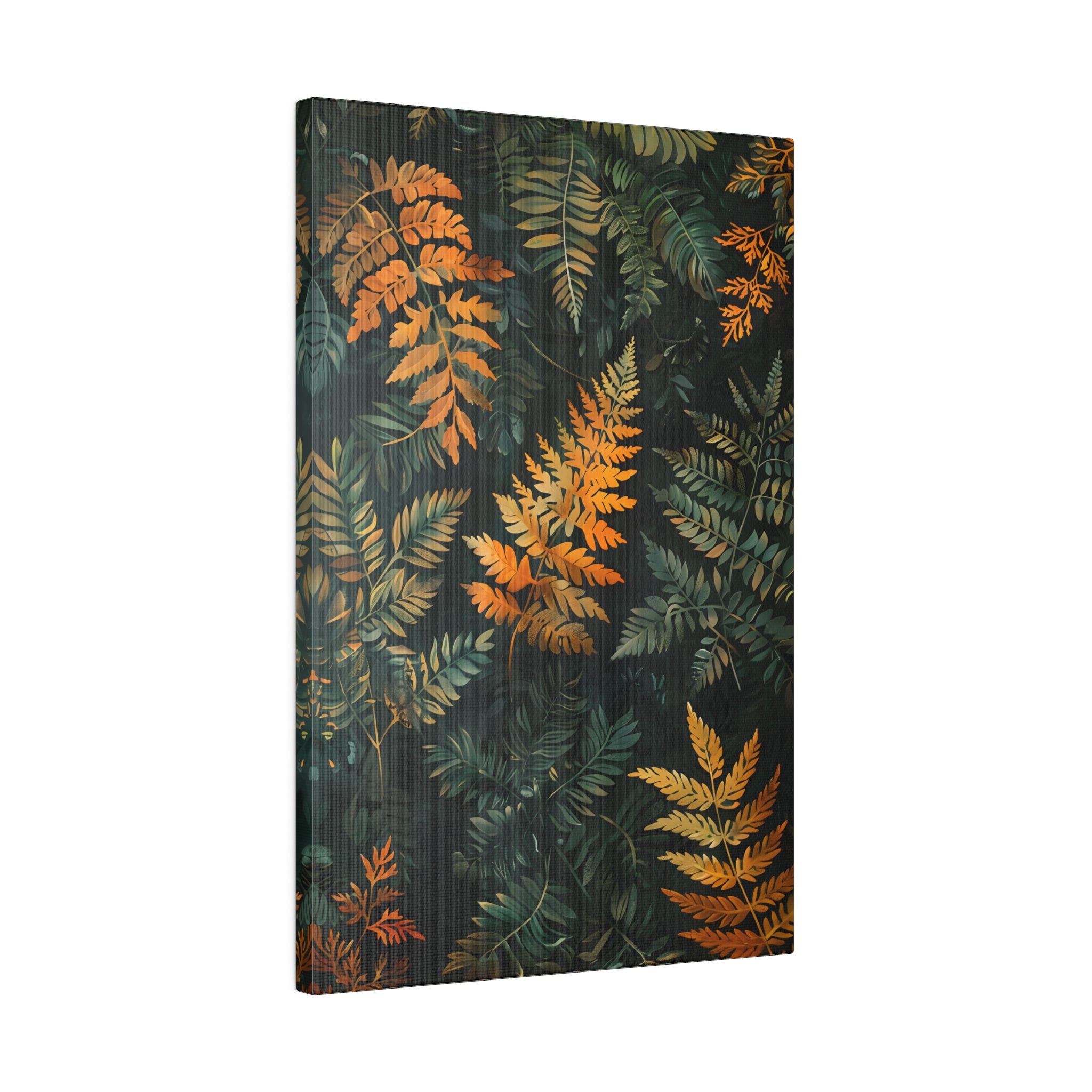 .75" Matte Canvas - Golden Fern Elegance
