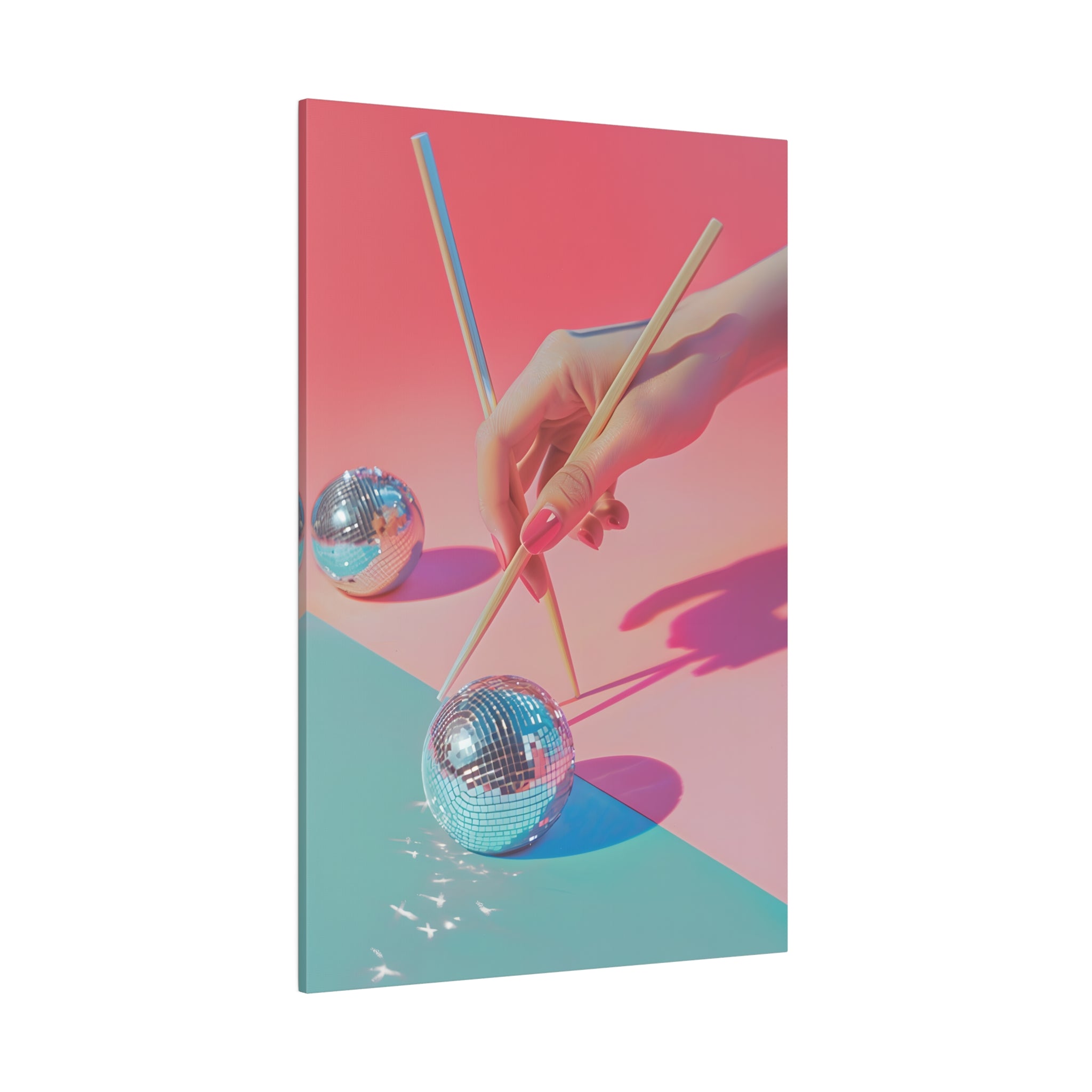 .75" Matte Canvas - Disco Chopsticks Delight
