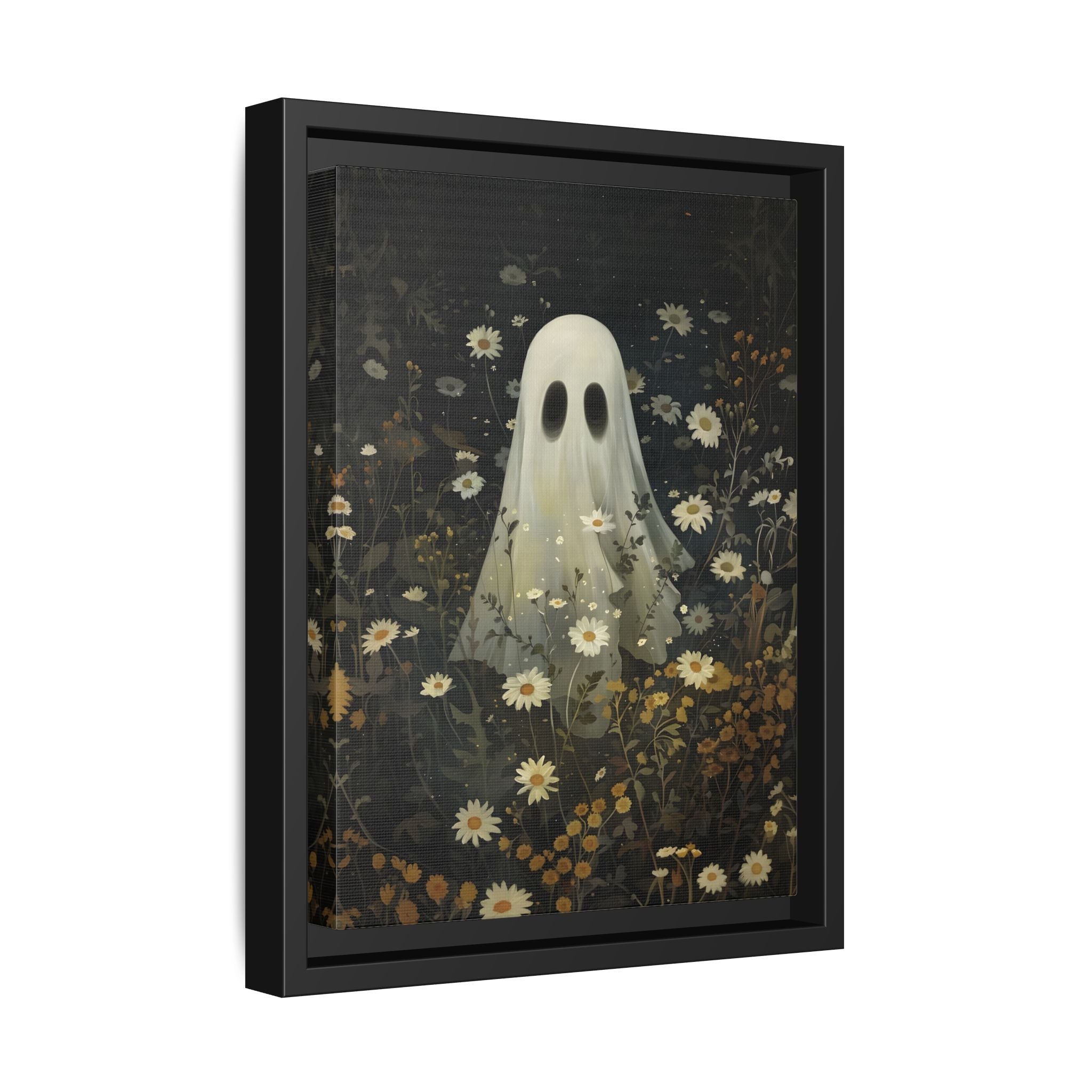 Framed Canvas - Daisy Meadow Ghost
