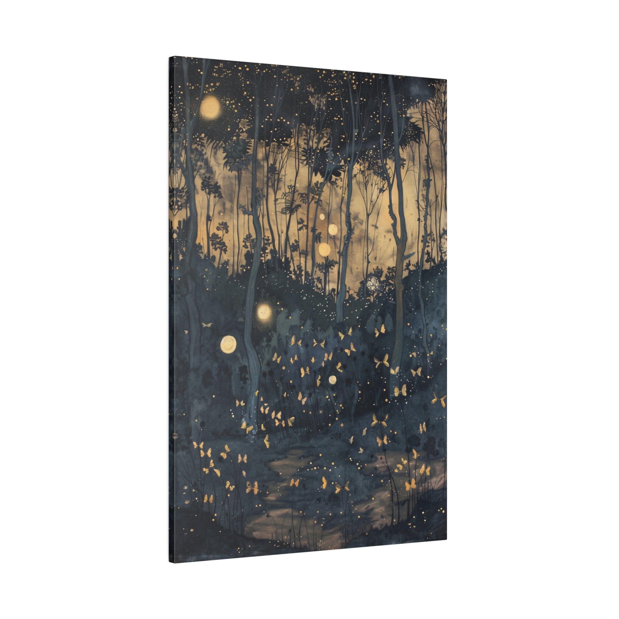 .75" Matte Canvas - Golden Firefly Nightscape