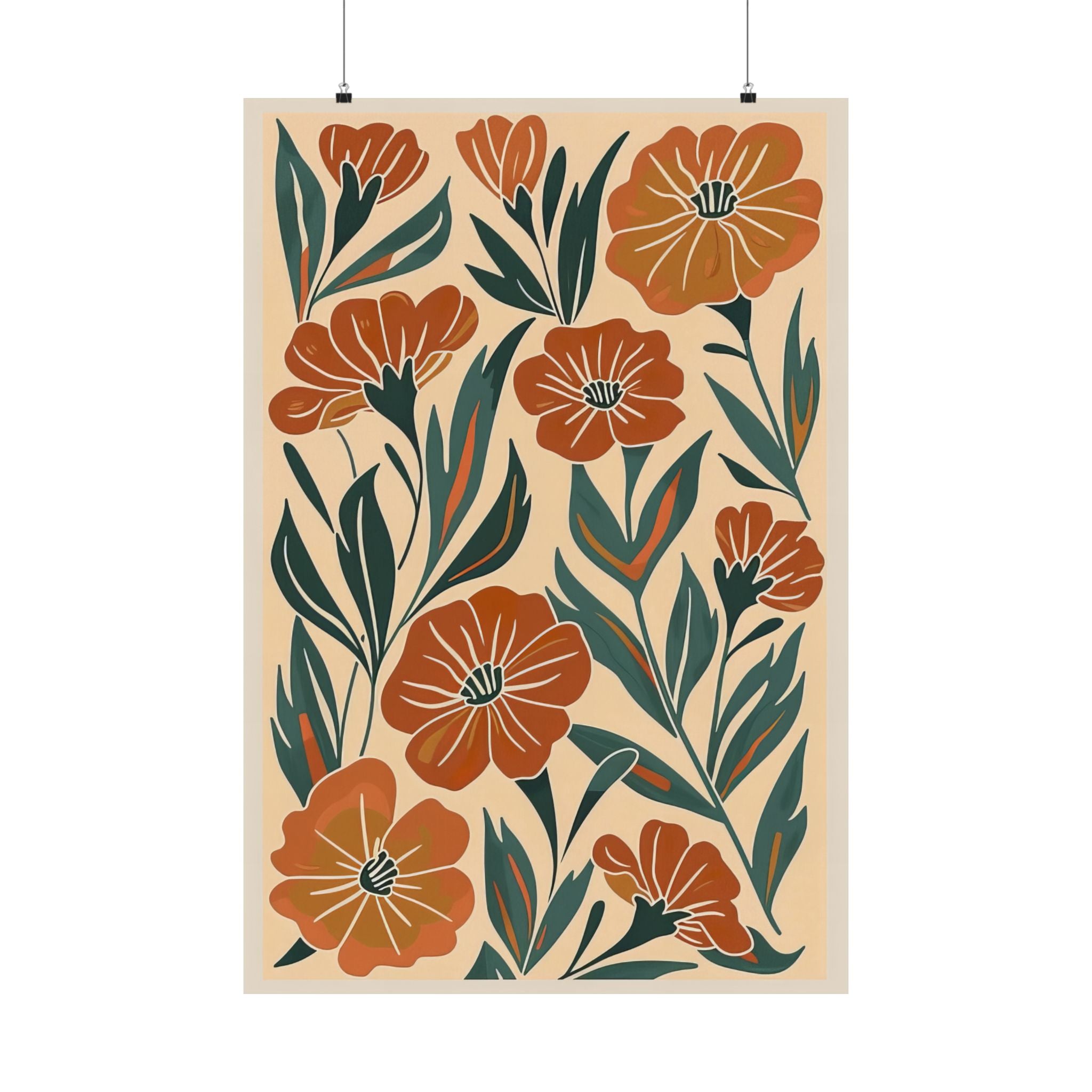 Burnt Orange Boho Blossoms