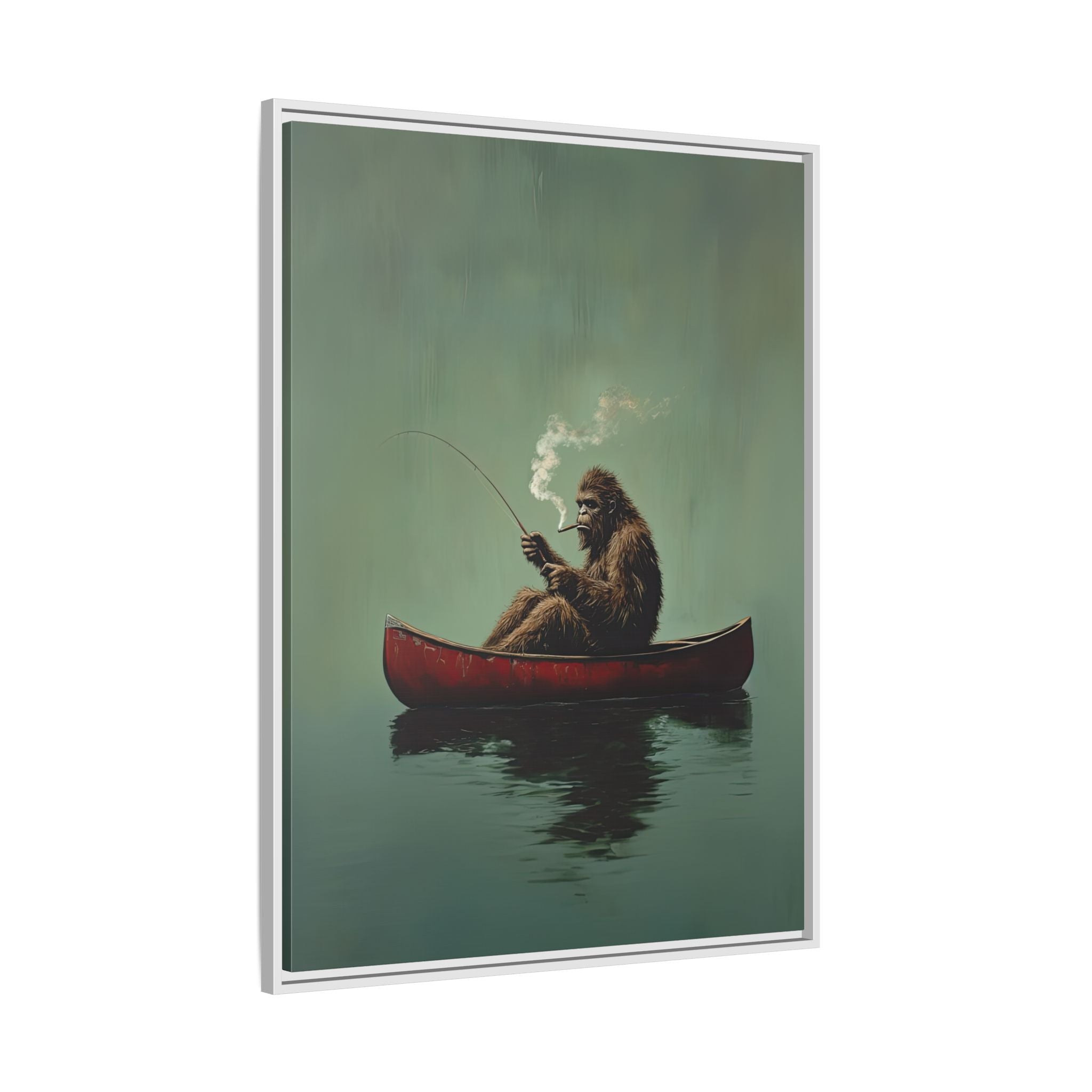 Framed Canvas - Bigfoot Canoe Adventure