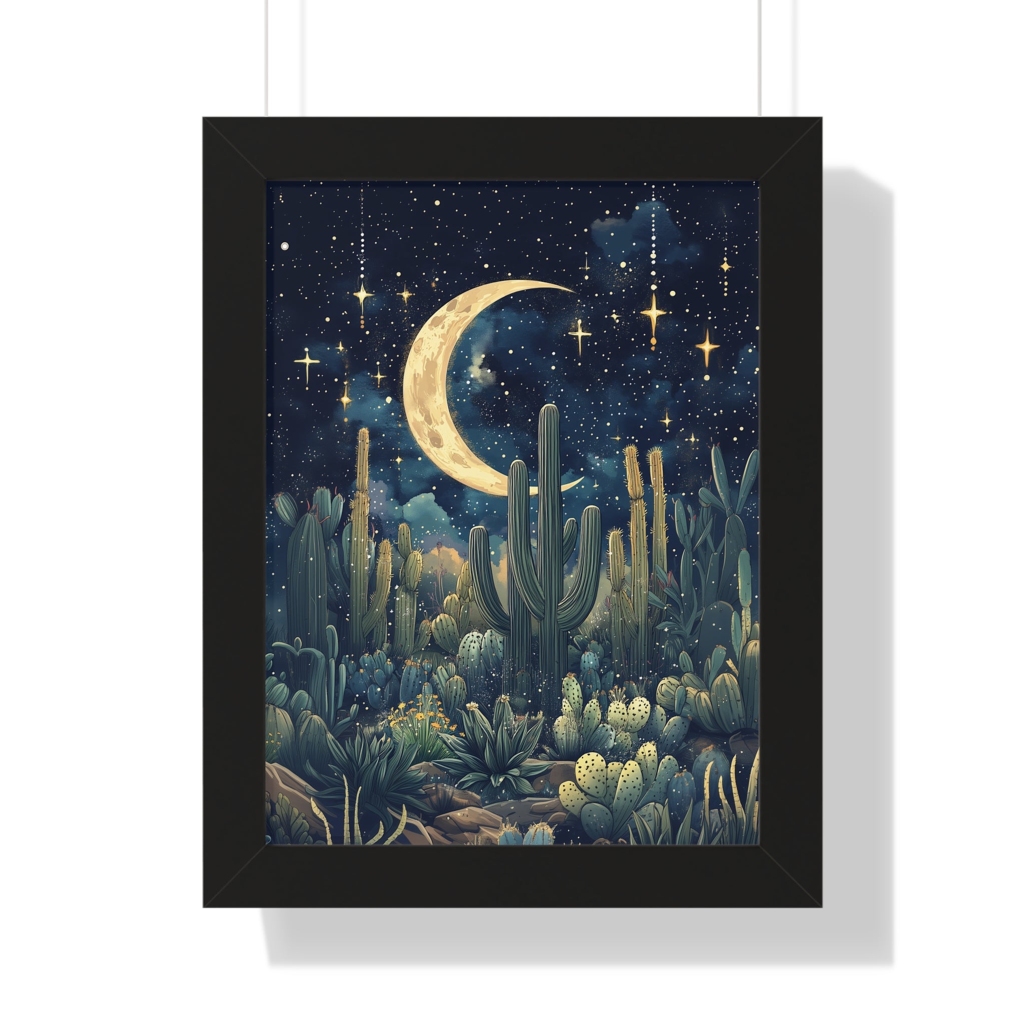Framed Paper Print - Dreamy Desert Night