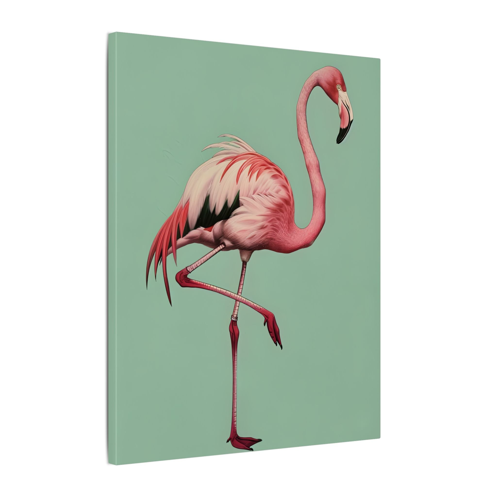 .75" Matte Canvas - Pink Flamingo Tropical
