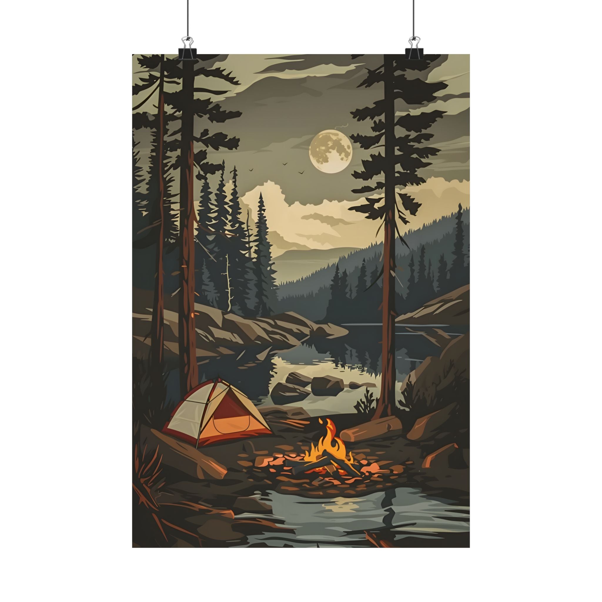 Moonlit Campfire Escape