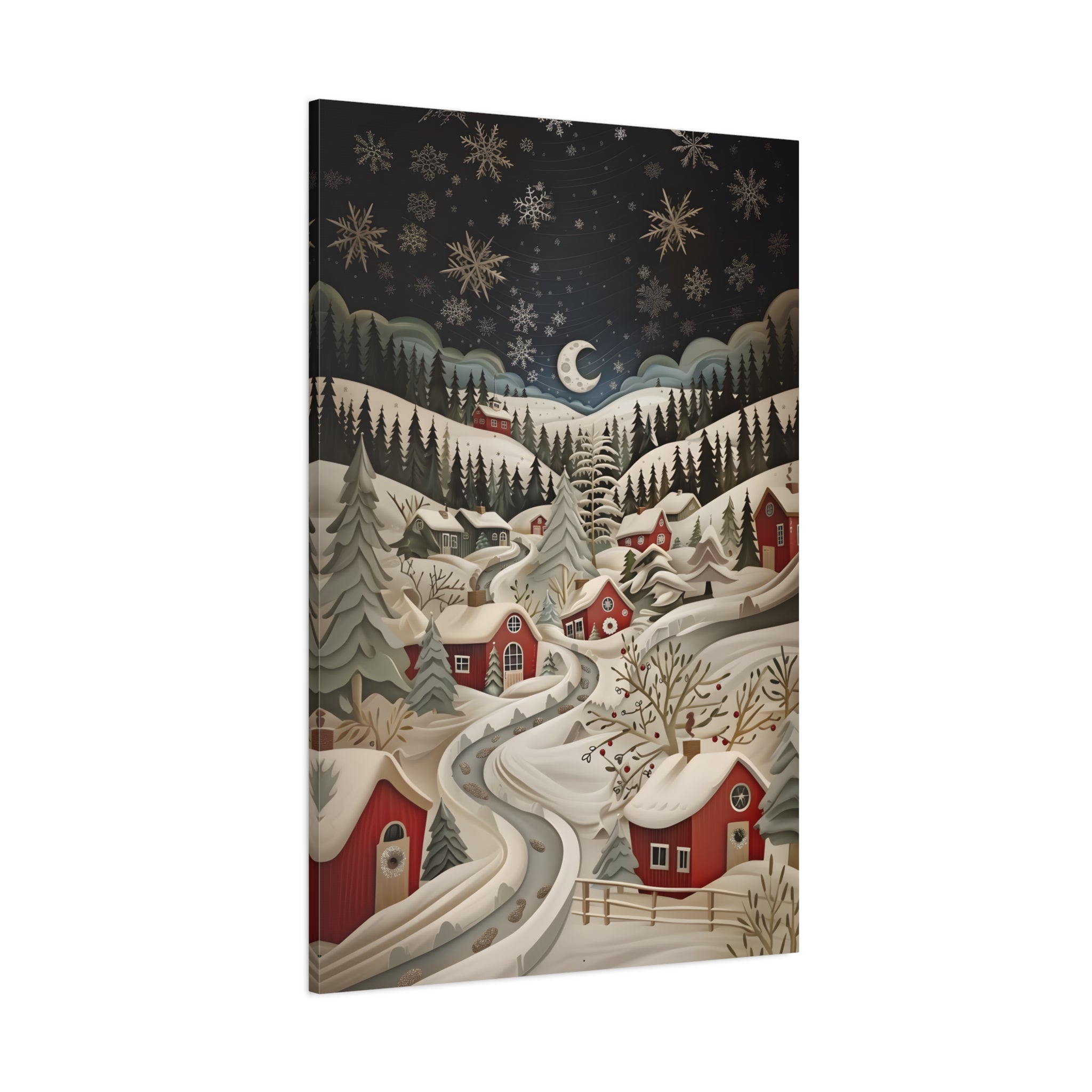 1.25" Matte Canvas - Silent Snowfall Village