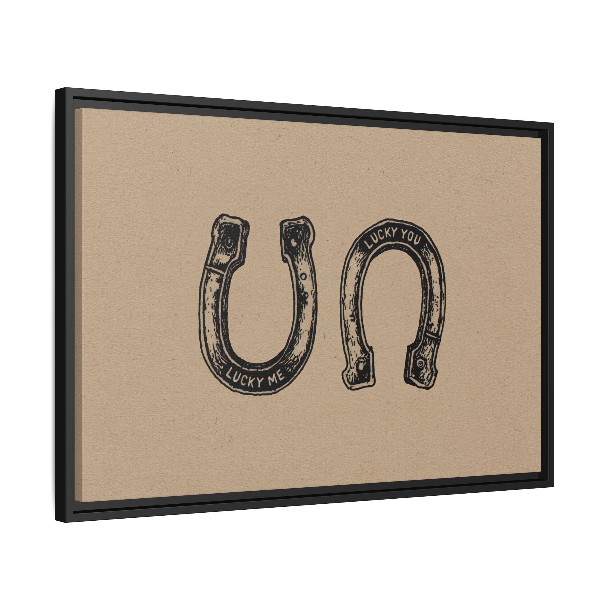 Framed Canvas - Lucky Me Lucky You Horseshoes