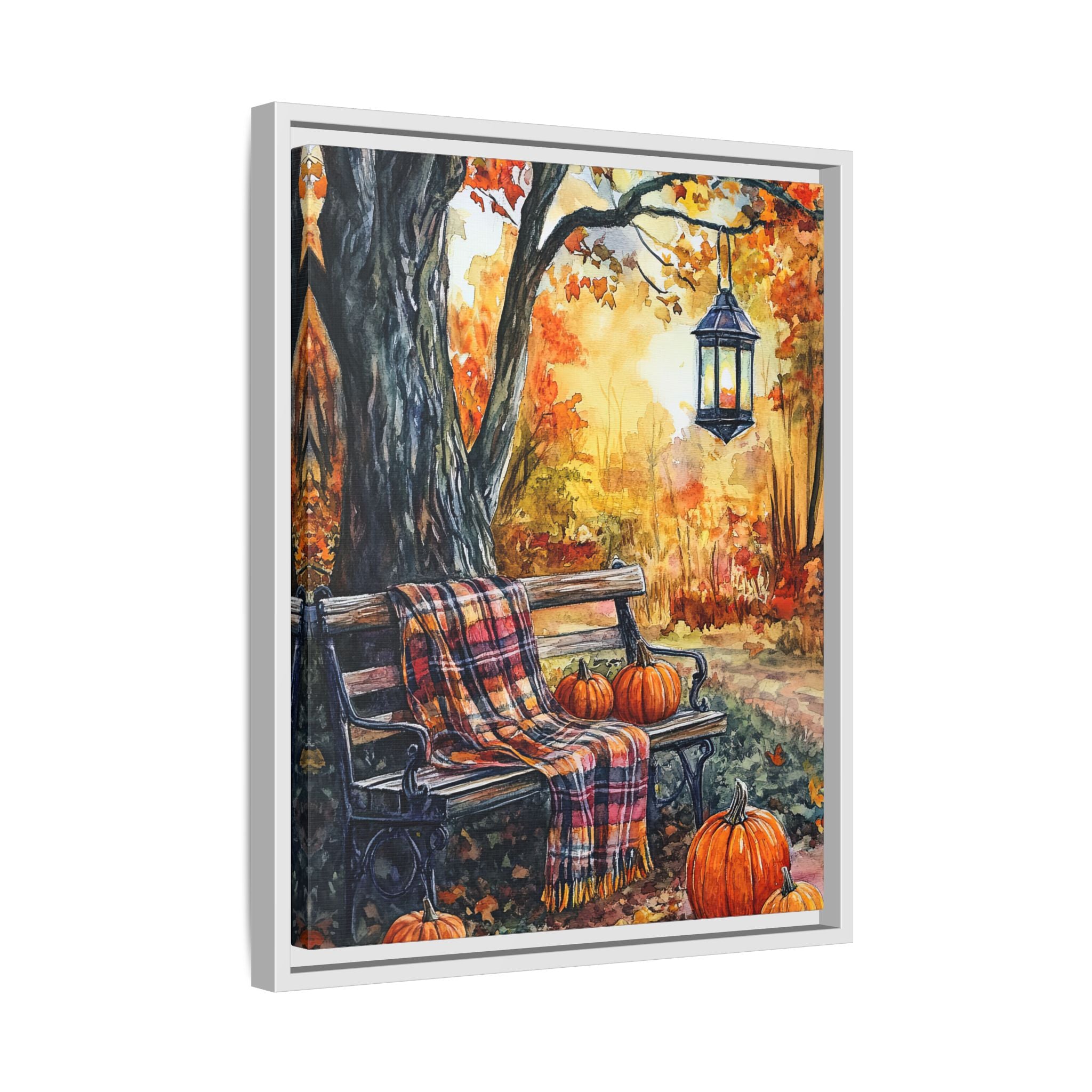 Framed Canvas - Golden Pause in Fall