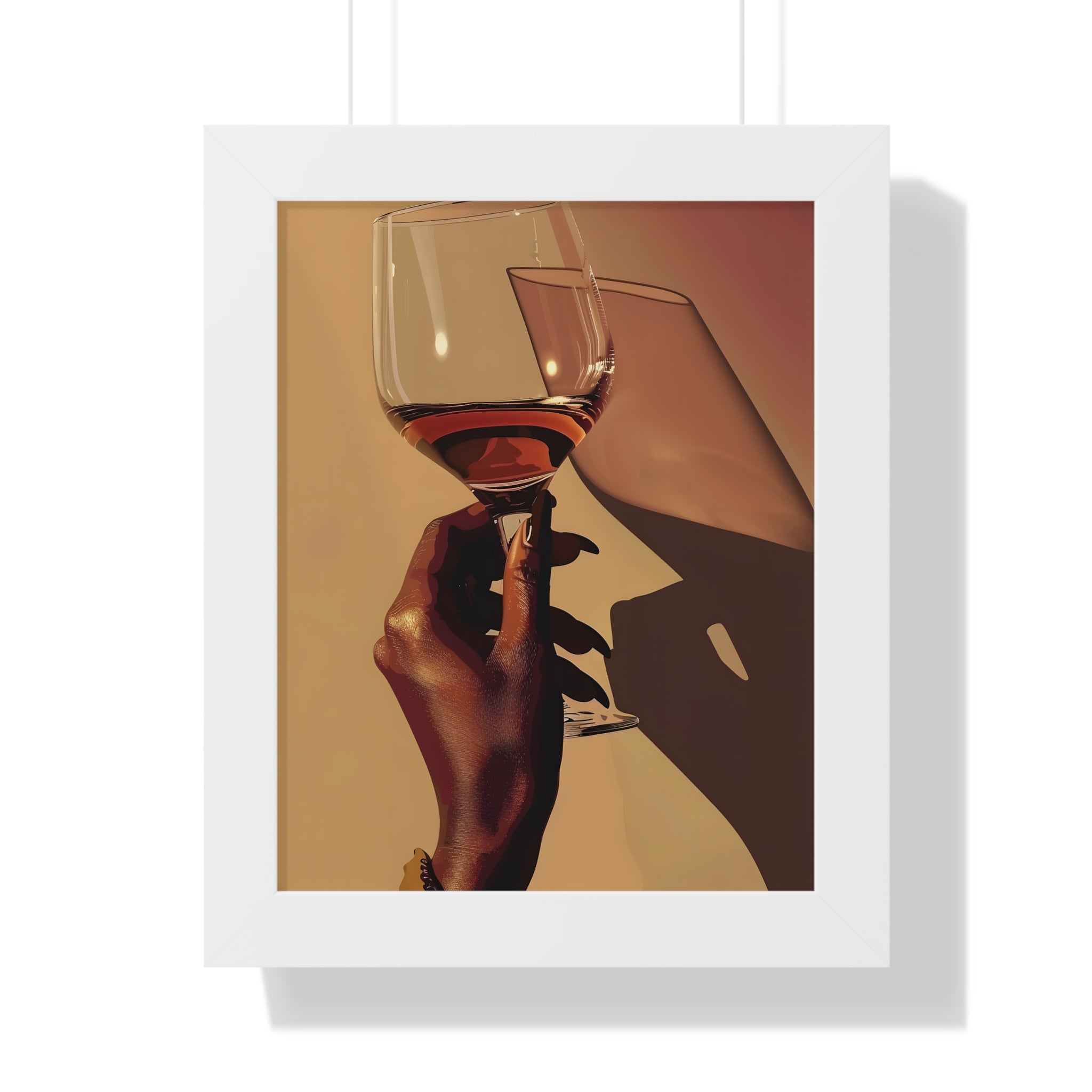Framed Paper Print - Golden Hour Wine Toast
