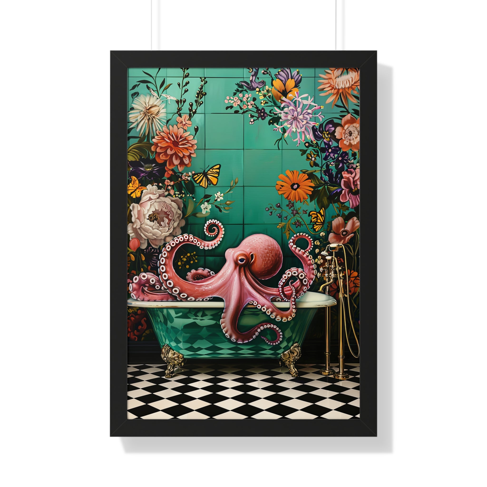 Framed Paper Print - Octopus Bath Royale
