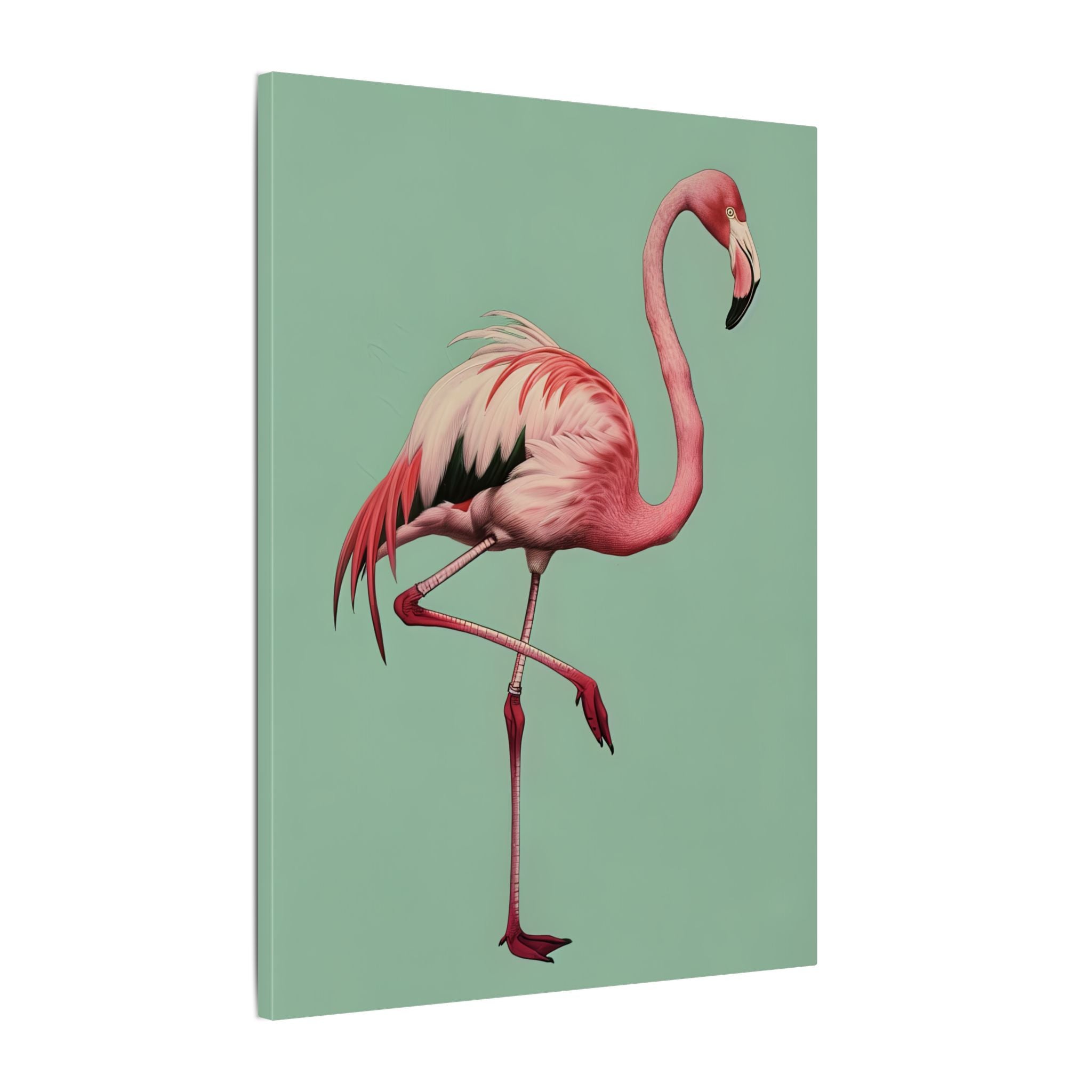 .75" Matte Canvas - Pink Flamingo Tropical