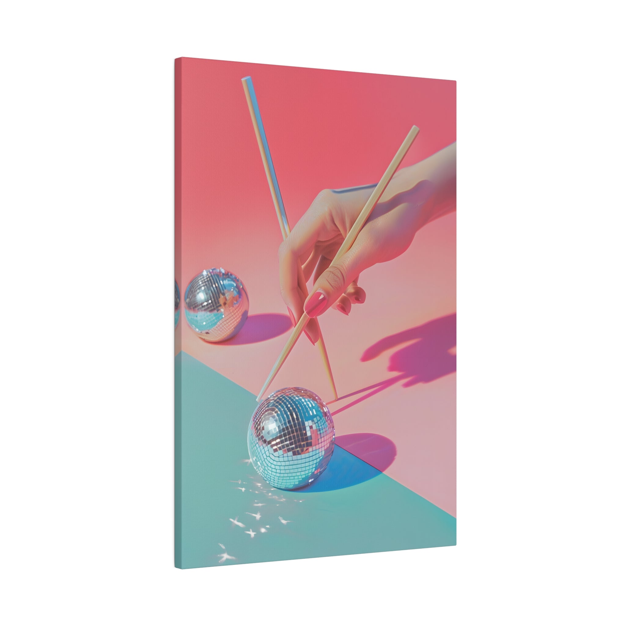 .75" Matte Canvas - Disco Chopsticks Delight