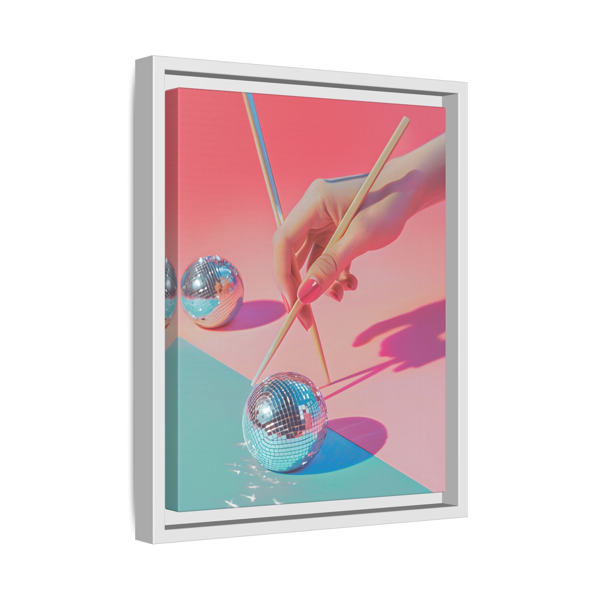 Framed Canvas - Disco Chopsticks Delight