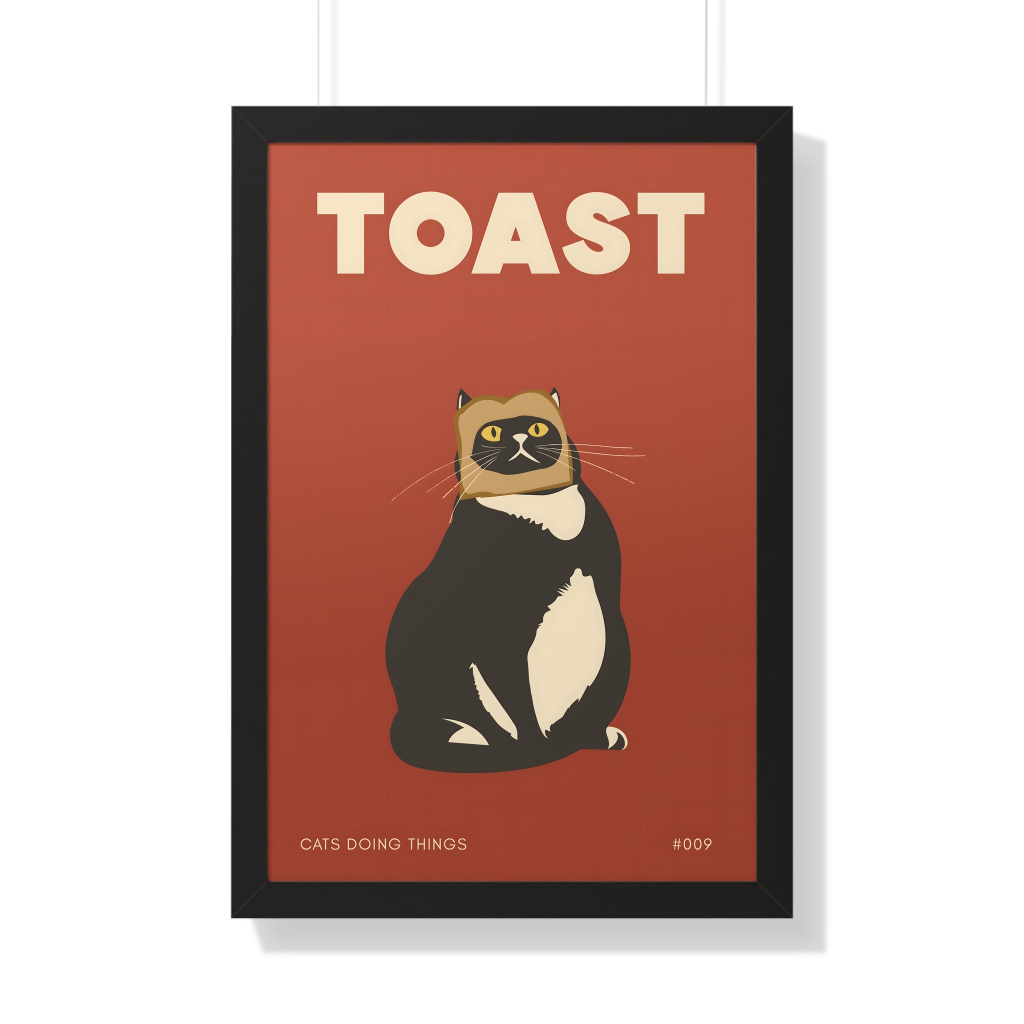 Framed Paper Print - Toasted Feline Fancy