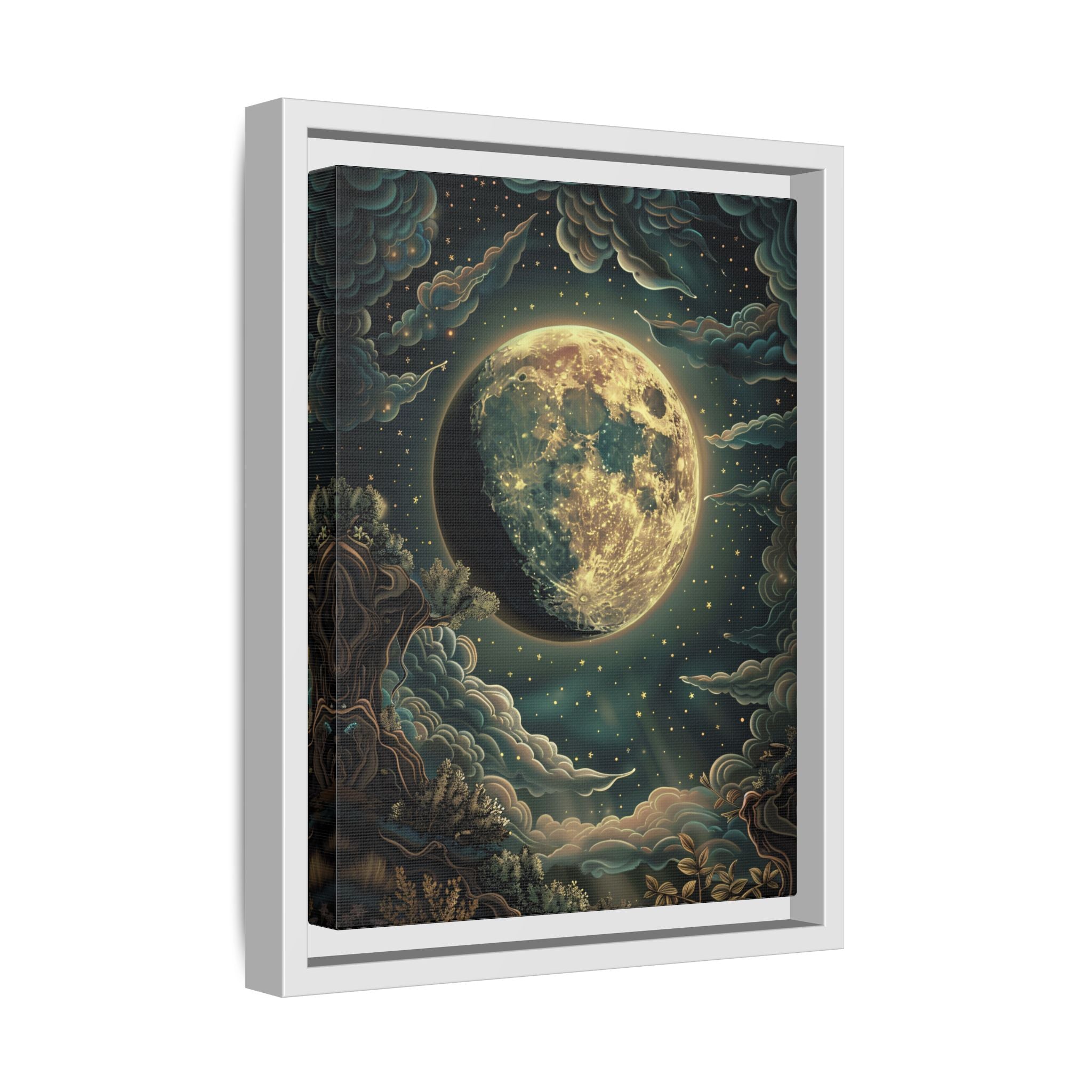 Framed Canvas - Waxing Gibbous Dreamscape
