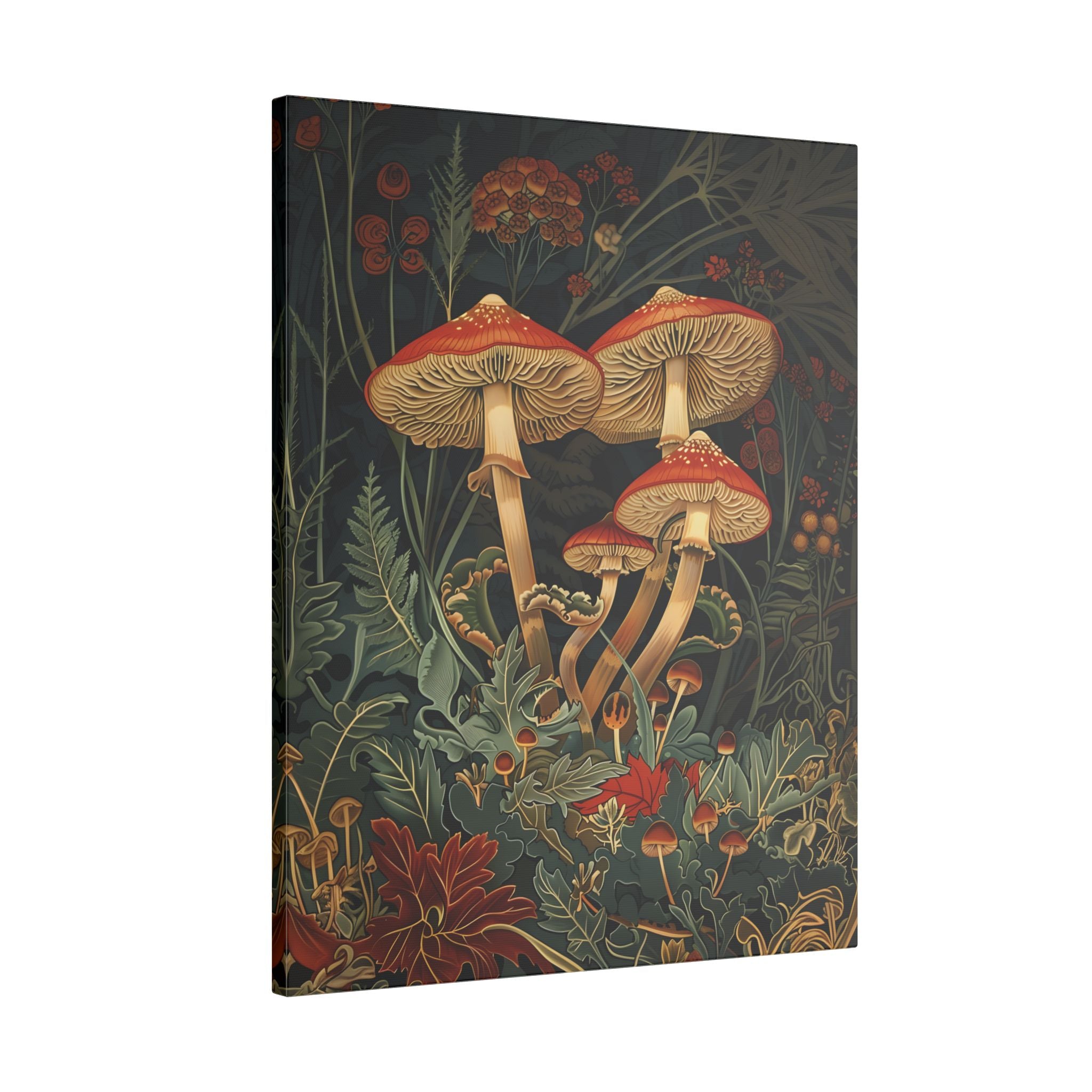 .75" Matte Canvas - Elegant Mushroom Reverie