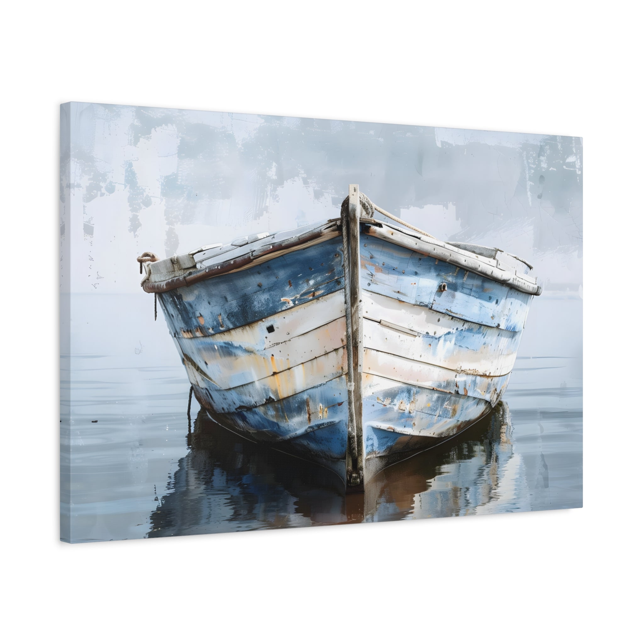 1.25" Matte Canvas - Weathered Harbor Boat