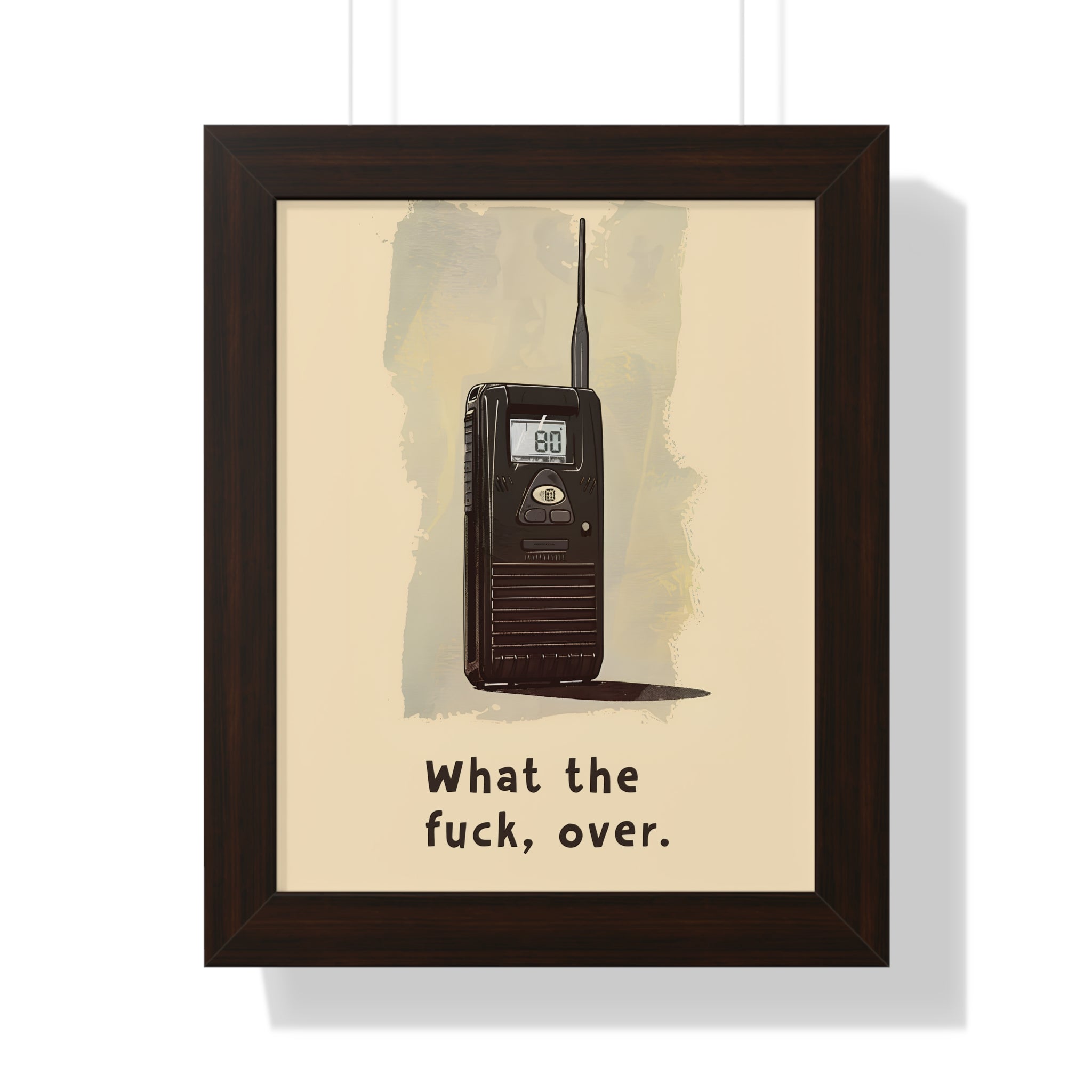 Framed Paper Print - Walkie Talkie WTF Moment