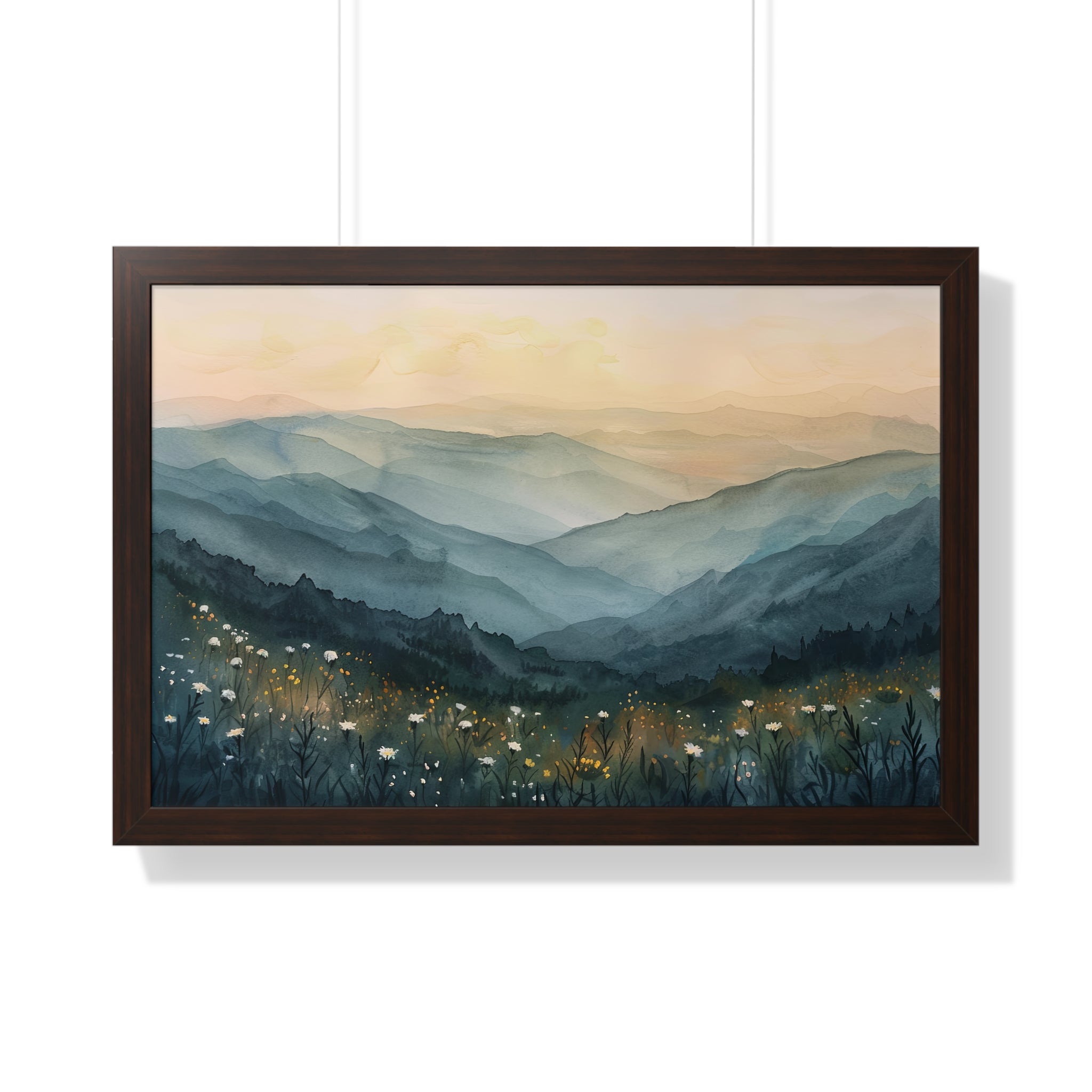 Framed Paper Print - Misty Blue Ridge Bloomscape