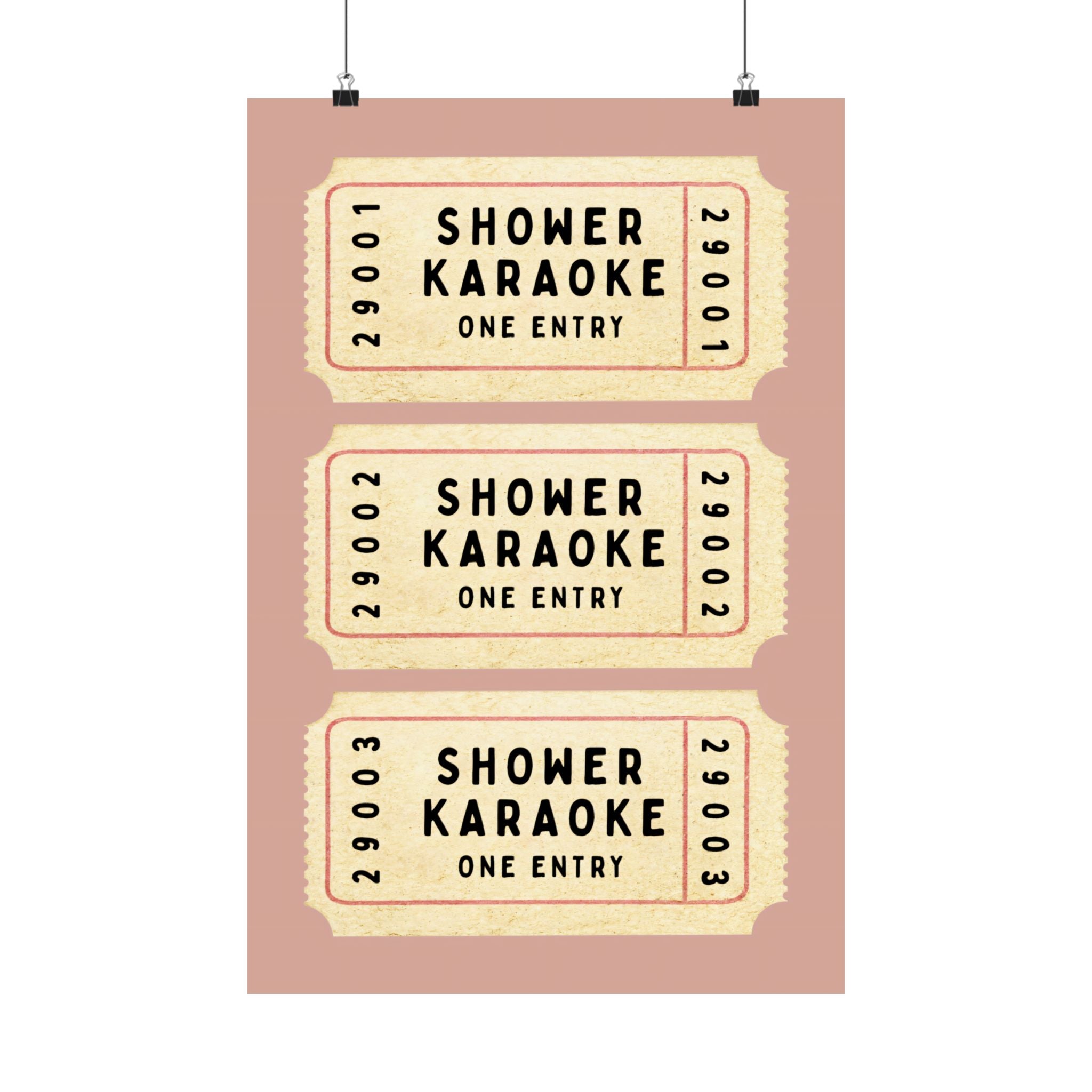 Shower Karaoke Admit Ticket