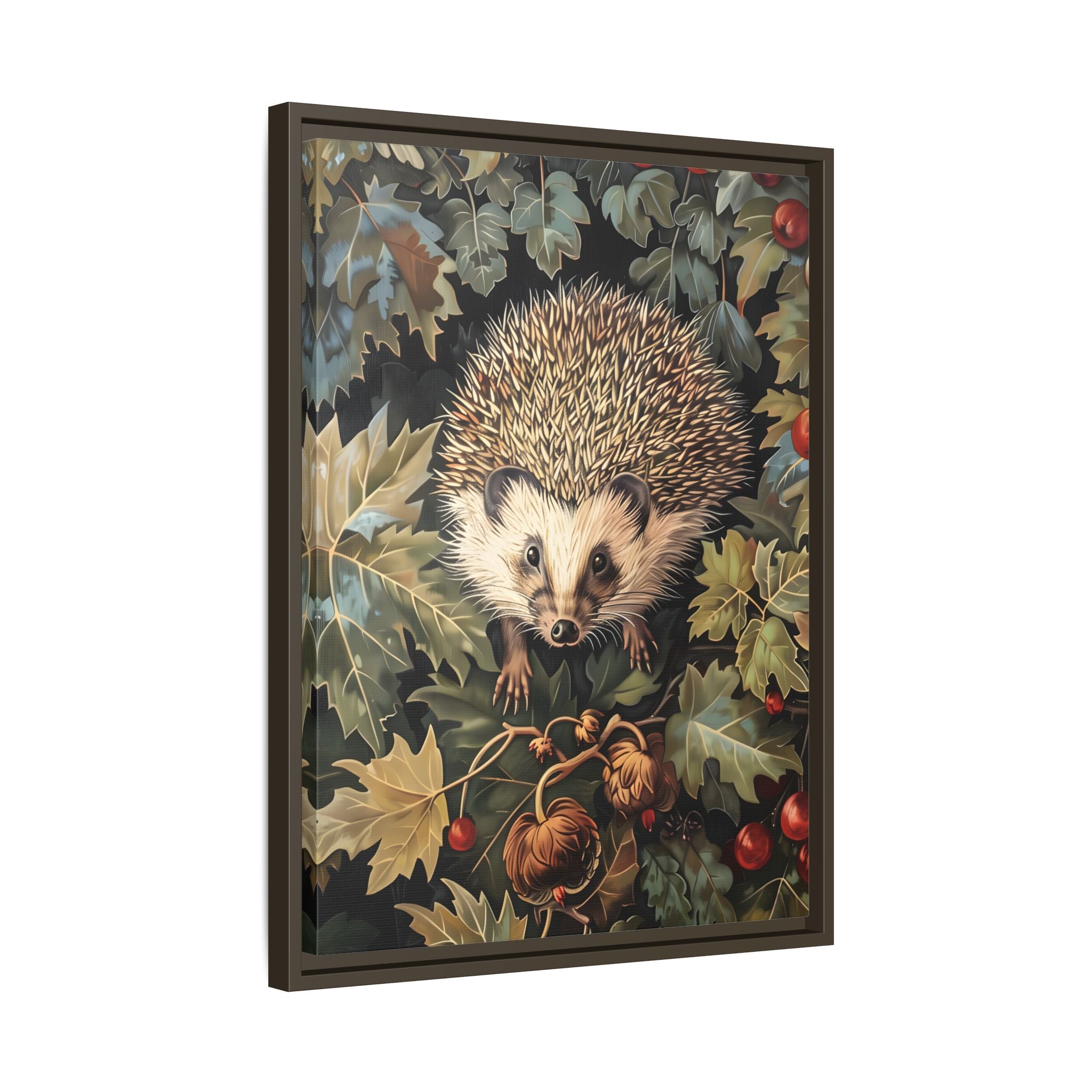 Framed Canvas - Woodland Hedgehog Hideaway